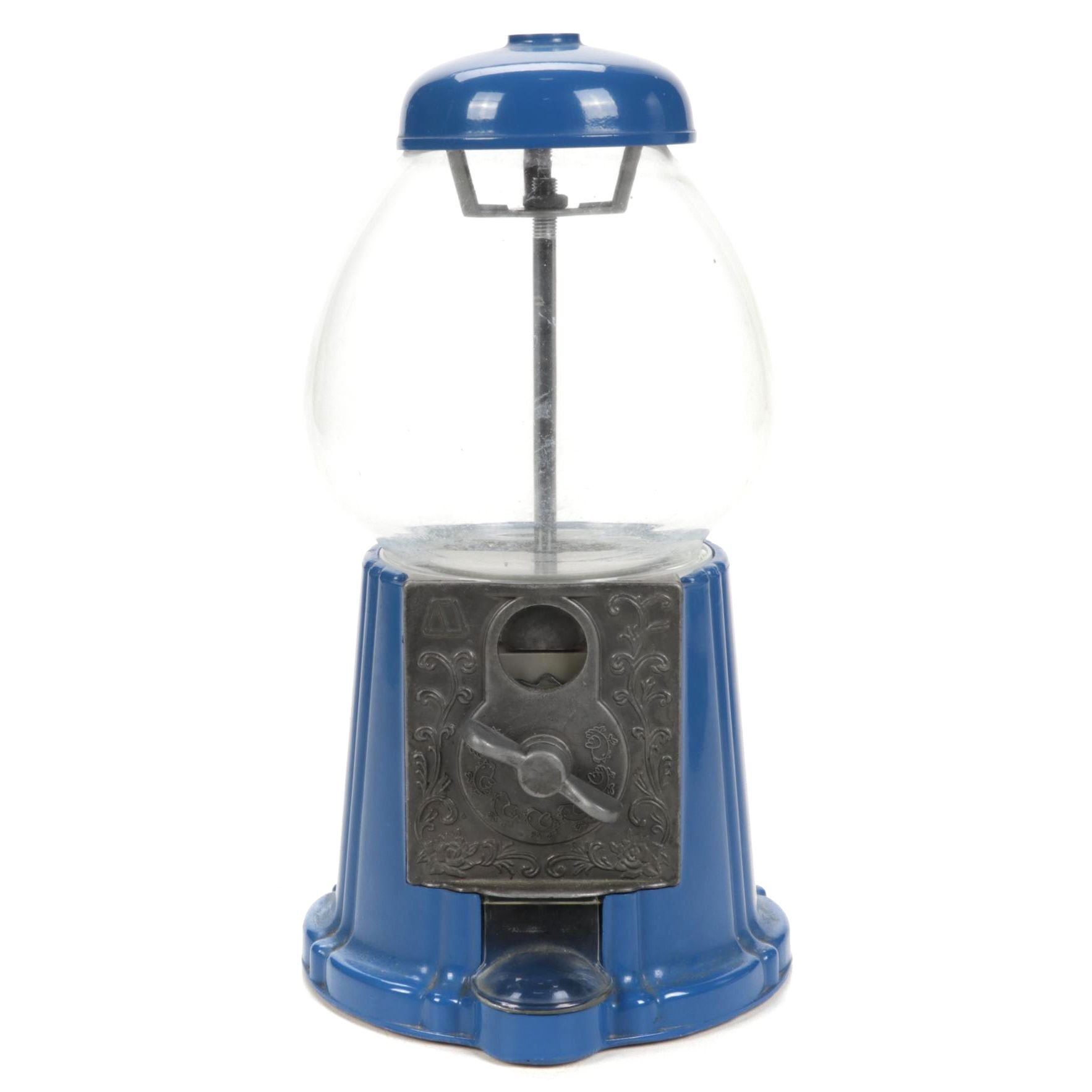 Cast Metal and Glass Table Top Gumball Machine