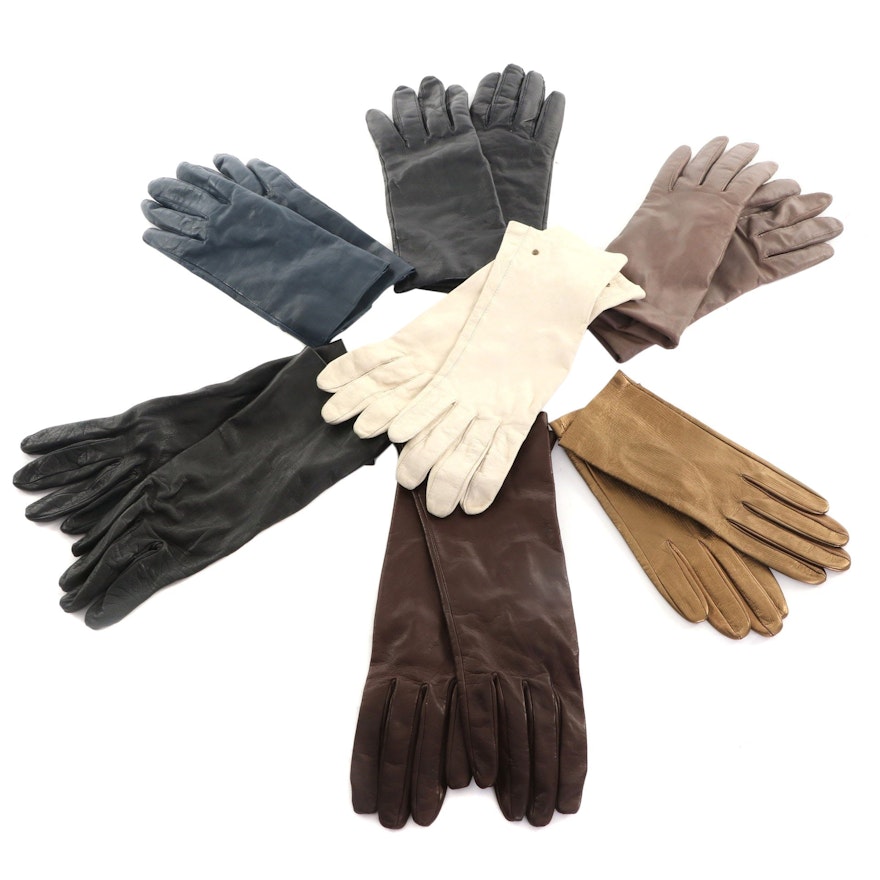 Bloomingdale's, Fownes, Aris, and Other Leather Cashmere and Silk-Lined Gloves
