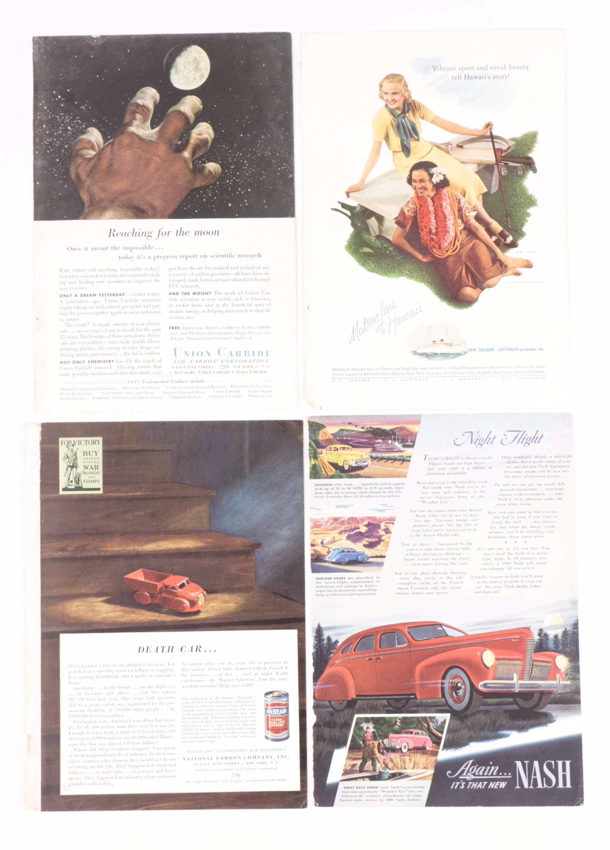 Coca-Cola Christmas Santa Claus Magazine Advertisements, 1942-1964