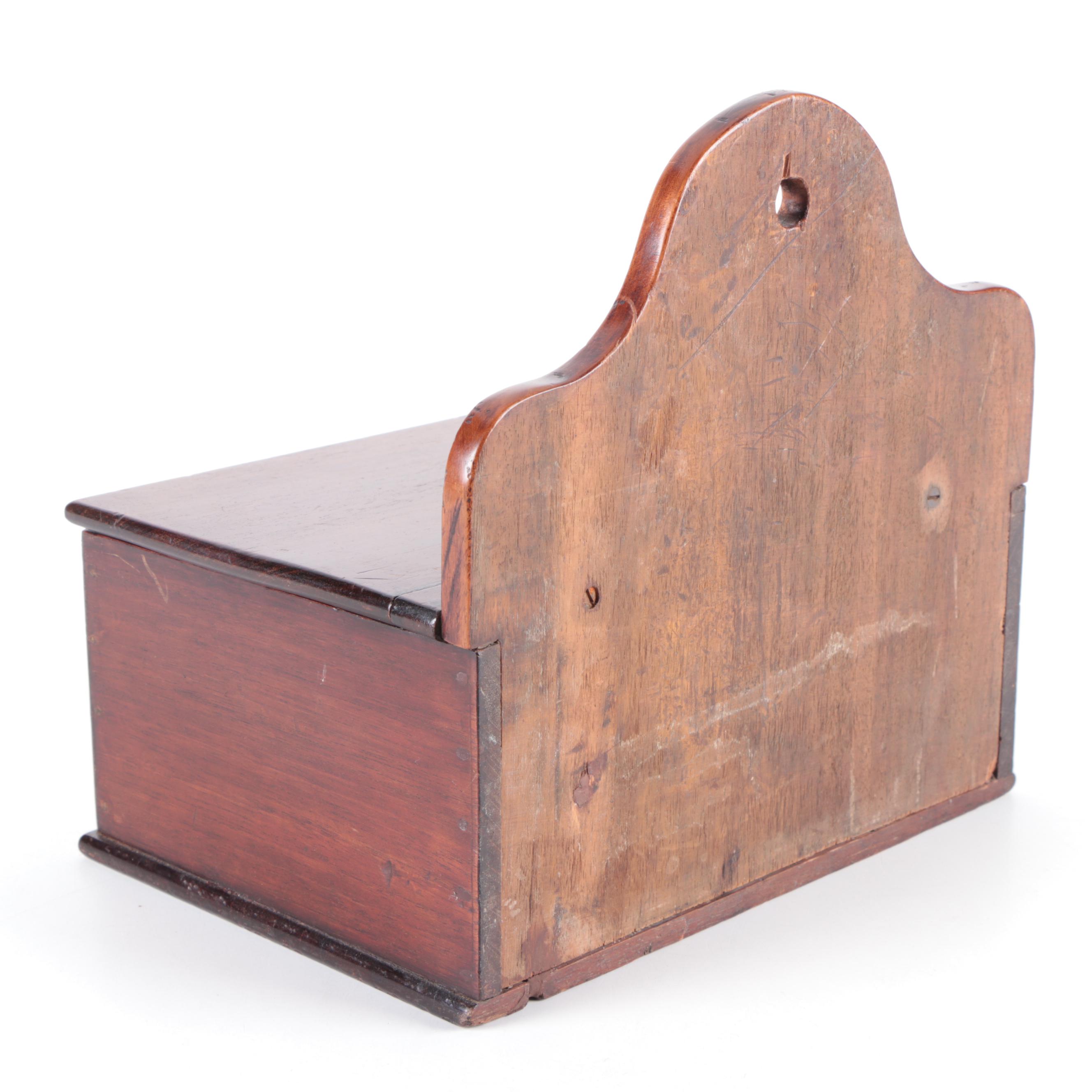 Primitive Wooden Salt Boxes, Antique