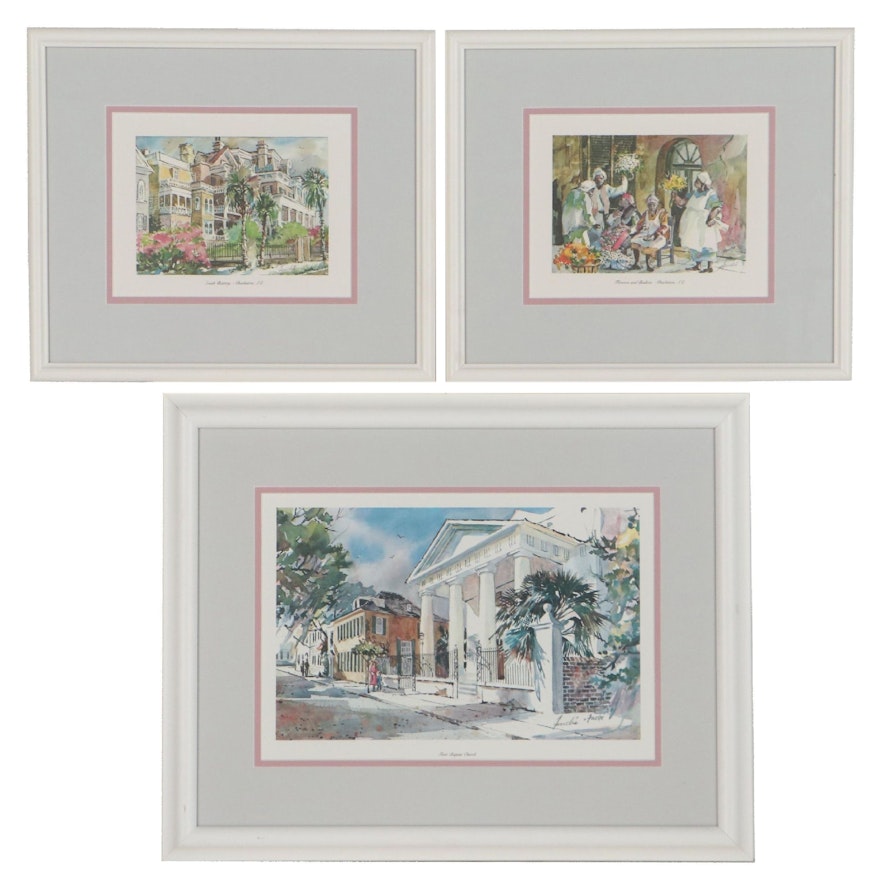 Virginia Fouche Bolton Offset Lithographs of Charleston, South Carolina