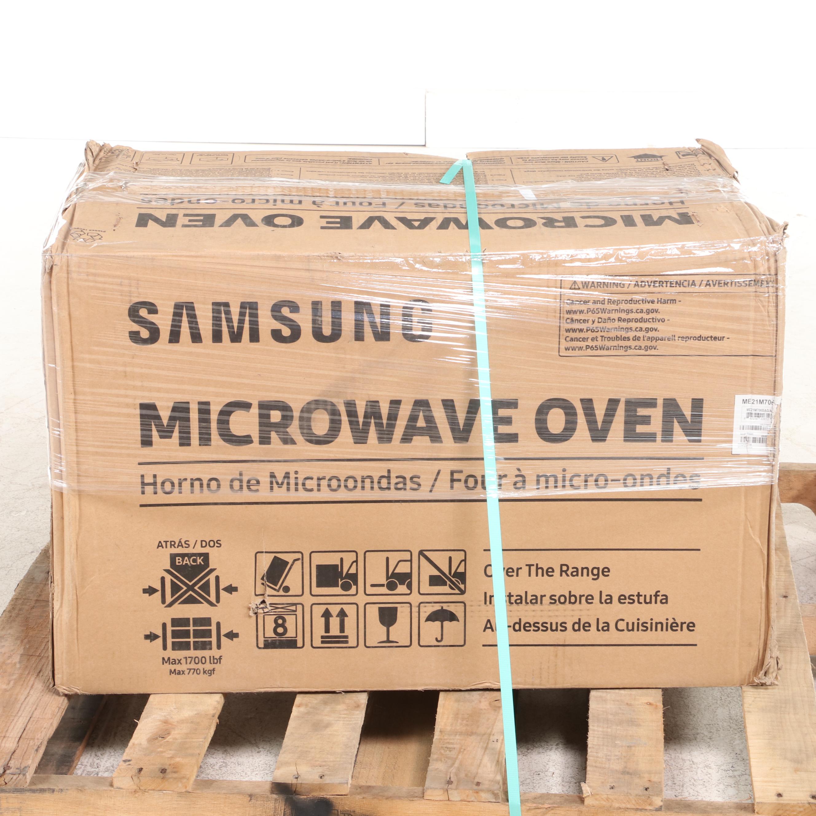 Samsung 2.1 Cu. Ft. Black Stainless Steel Over-the-Range Microwave