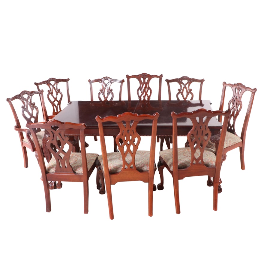 Stanley Furniture Company Chippendale Style Mahogany Dining Set