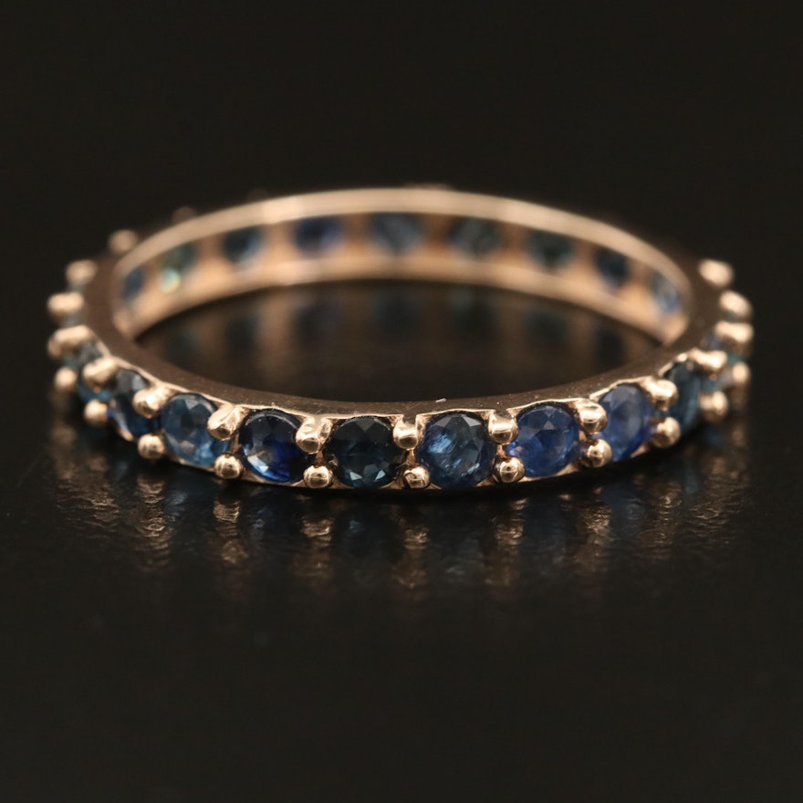 14K Sapphire Eternity Band