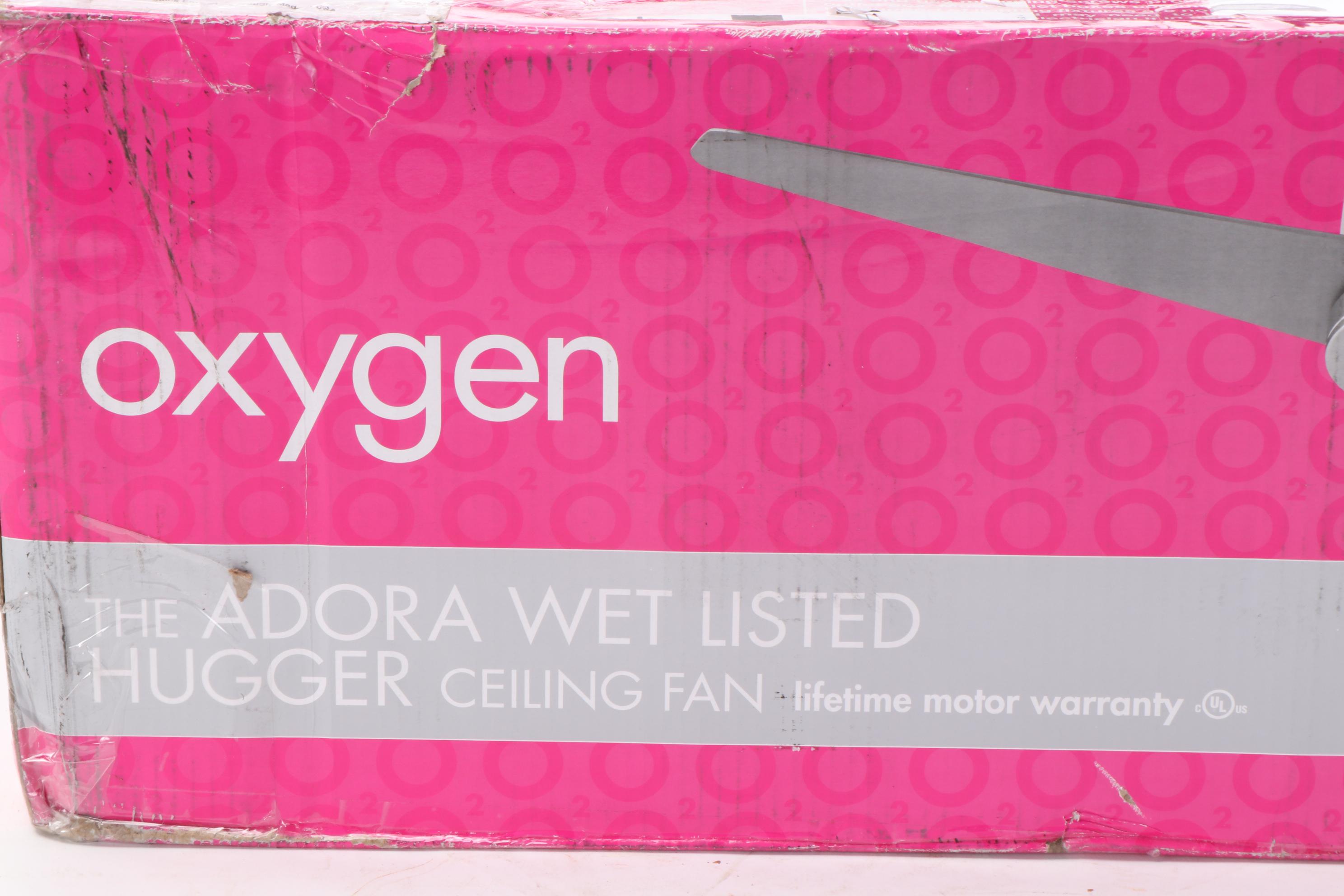 Oxygen 52" Adora Wet Listed Hugger Ceiling Fan in White