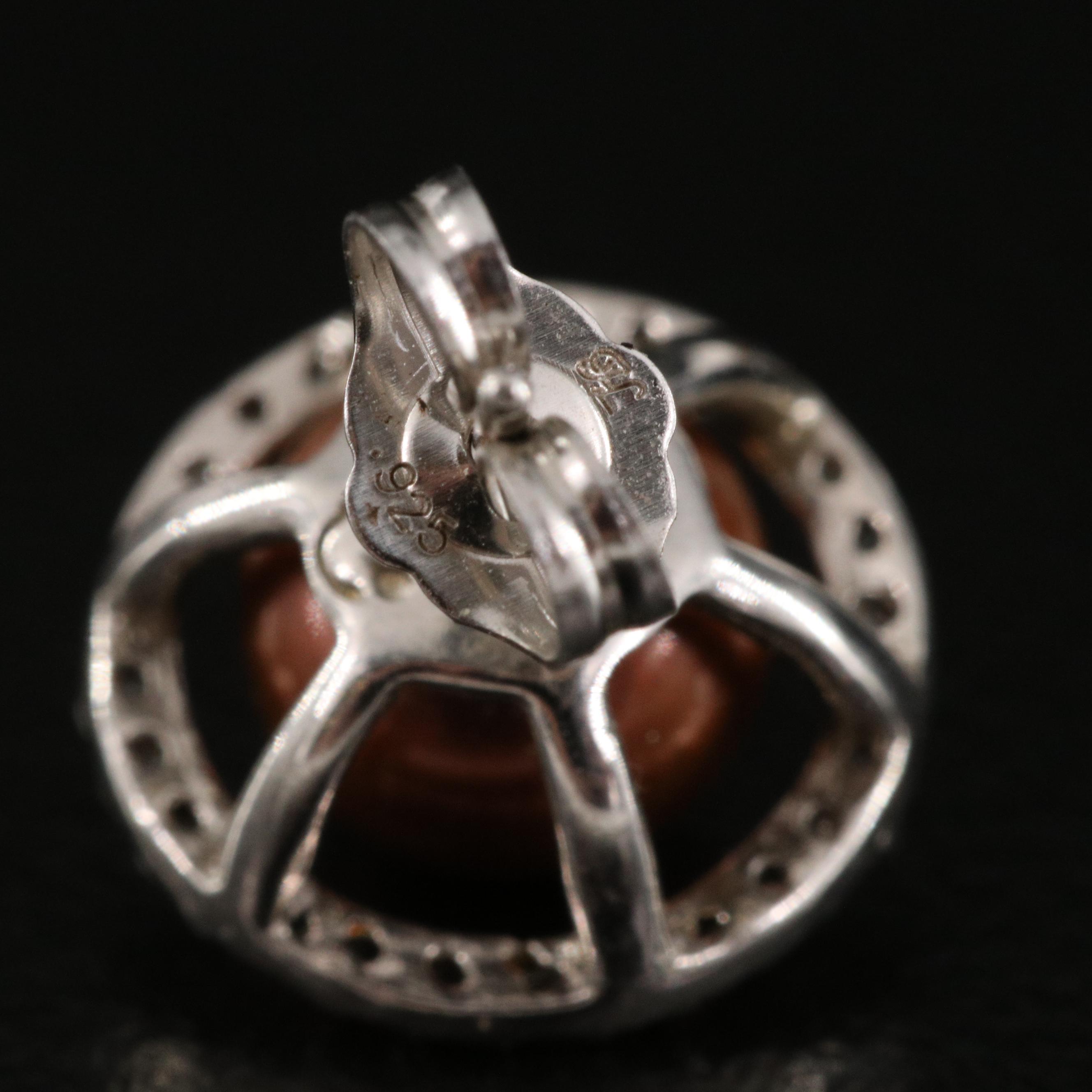 Sterling Pearl, White Zircon and Ametrine Drop and Stud Earrings