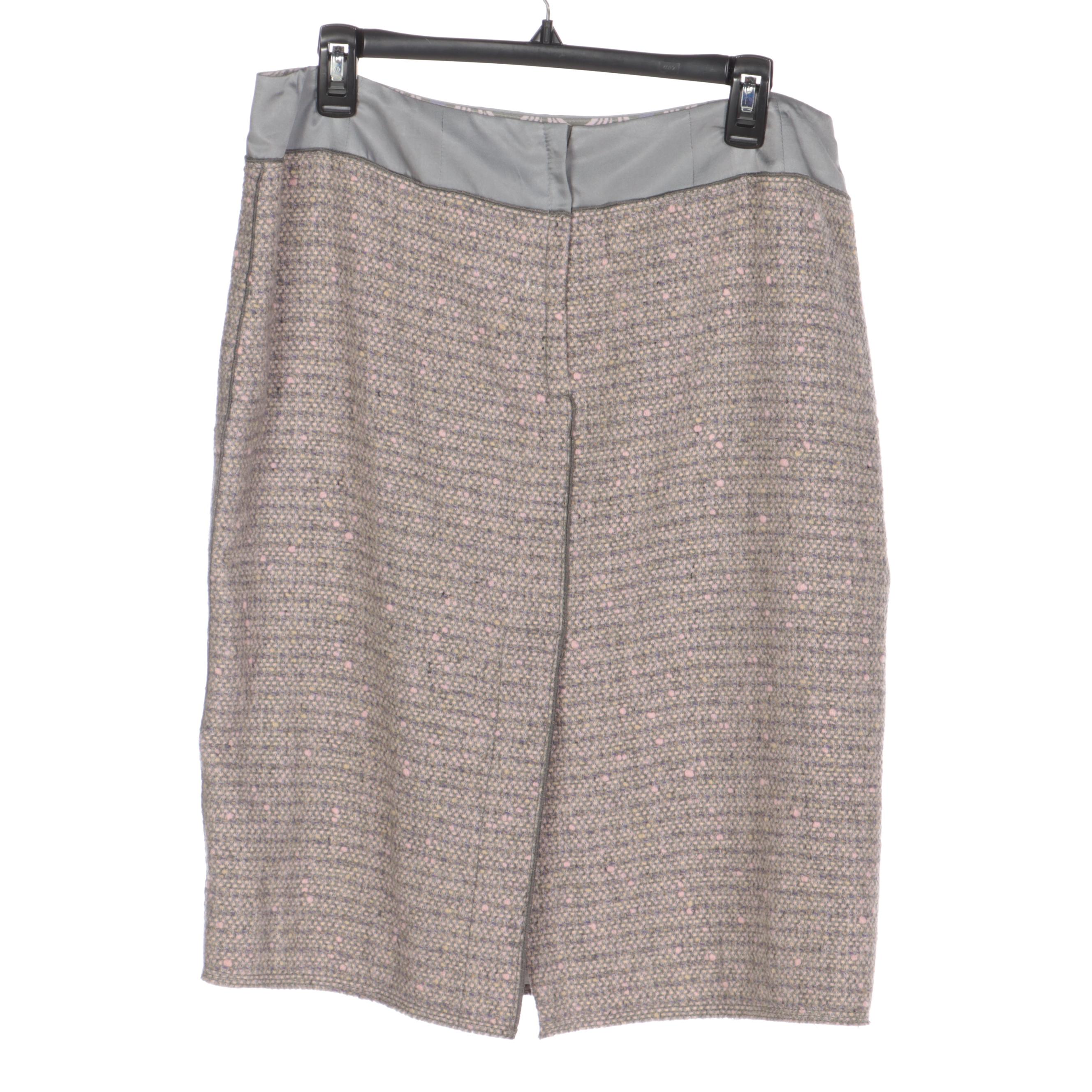 Prada and Sonia Rykiel Knit Skirts with Marc Jacobs Bouclé Skirt