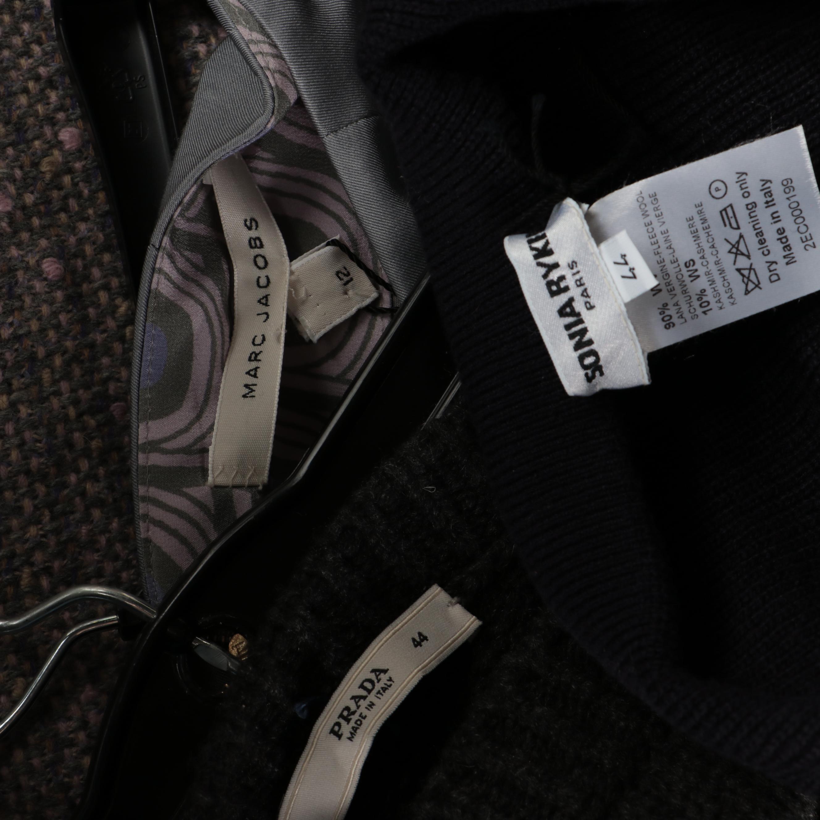 Prada and Sonia Rykiel Knit Skirts with Marc Jacobs Bouclé Skirt