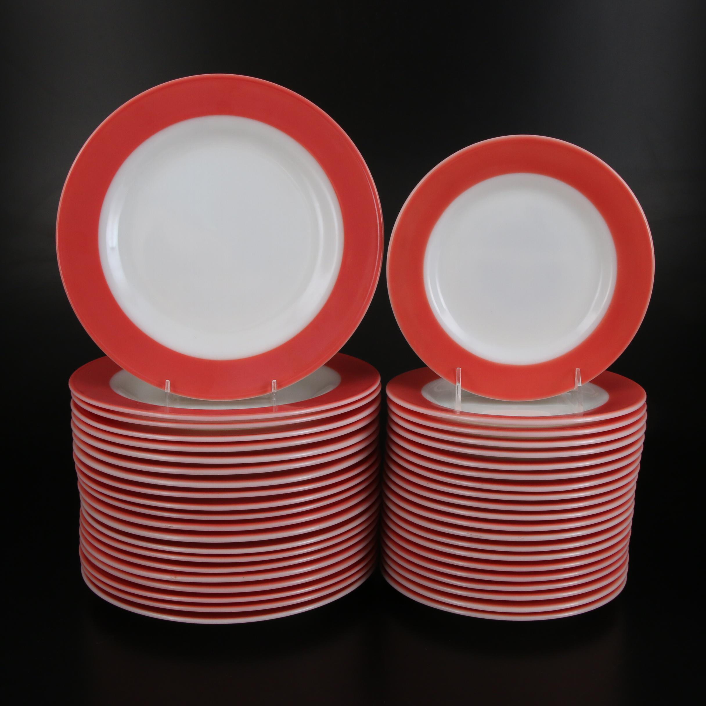 Pyrex "Coral" Glass Dinnerware, Mid to Late 20th Century