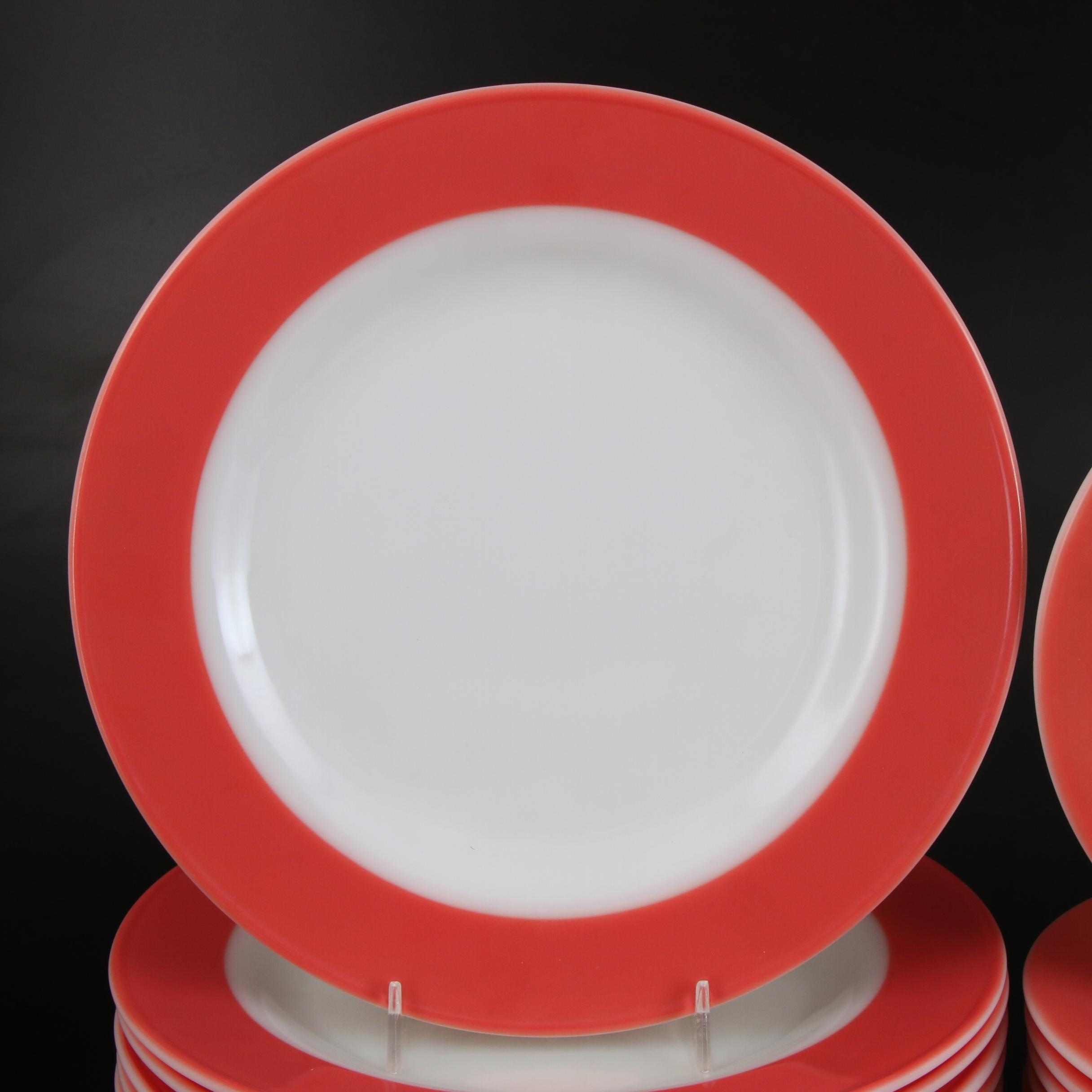 Pyrex "Coral" Glass Dinnerware, Mid to Late 20th Century