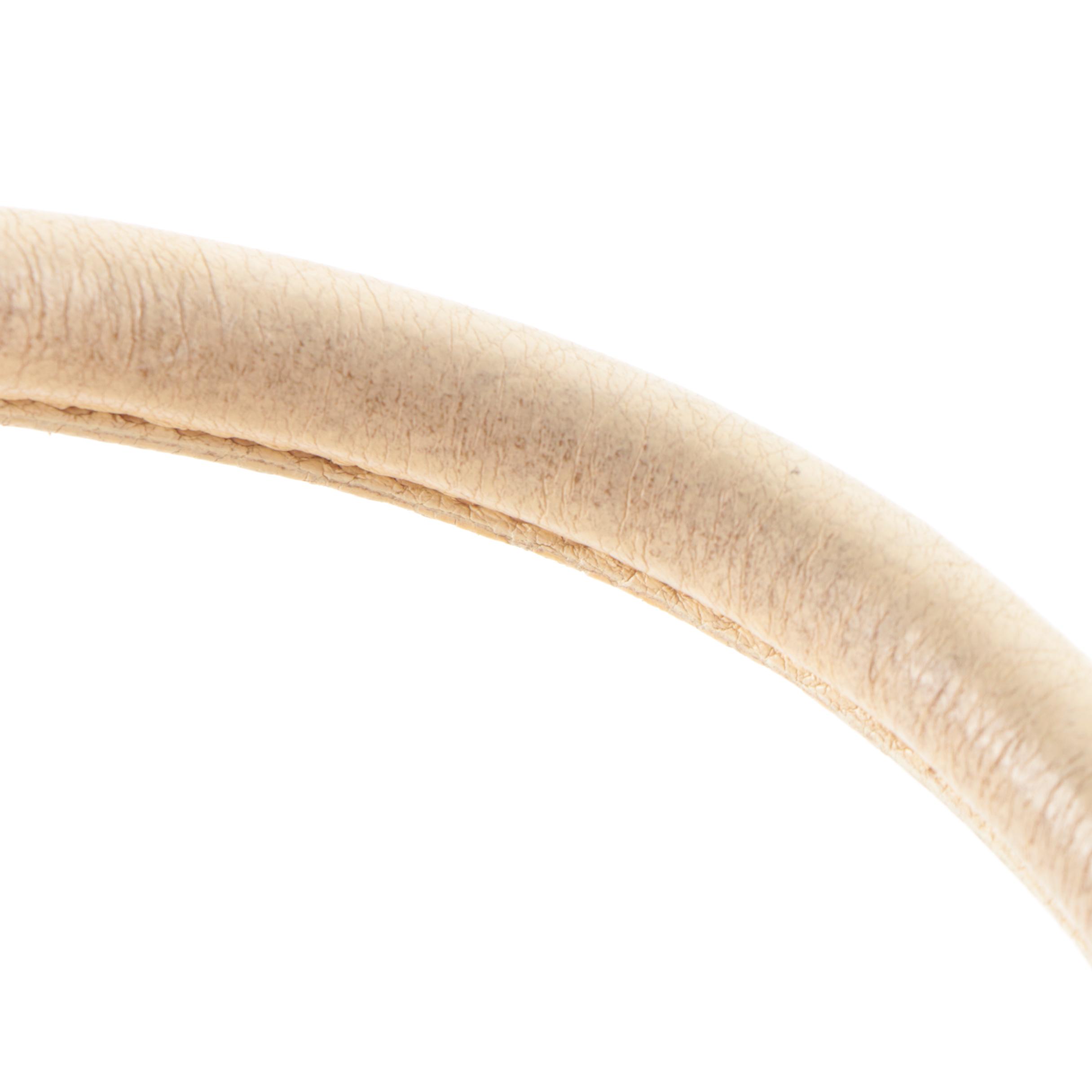 Prada Boston Shoulder Bag in Off-White Deerskin Leather with Embossed Logo