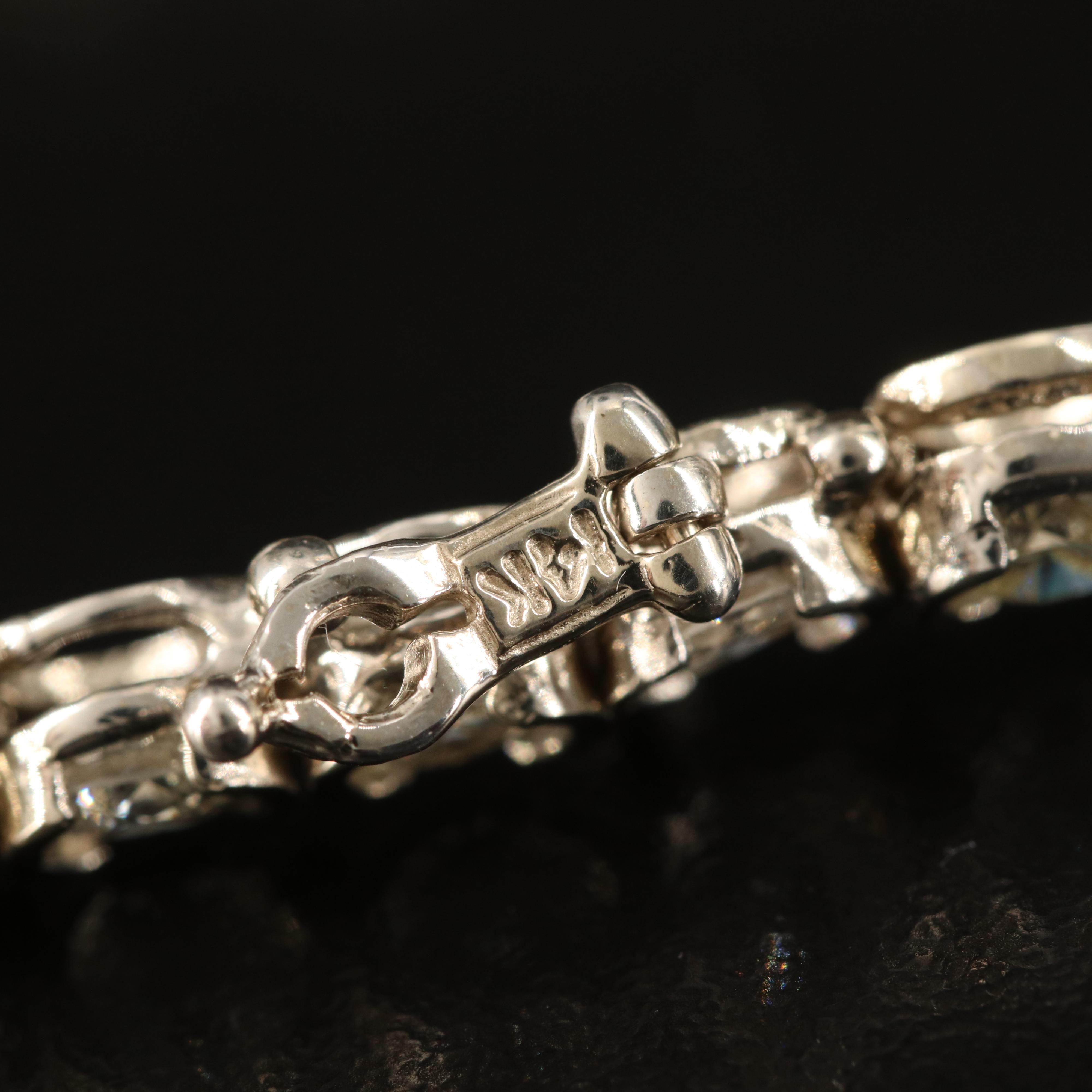 14K 9.06 CTW Diamond Half Bezel Bracelet