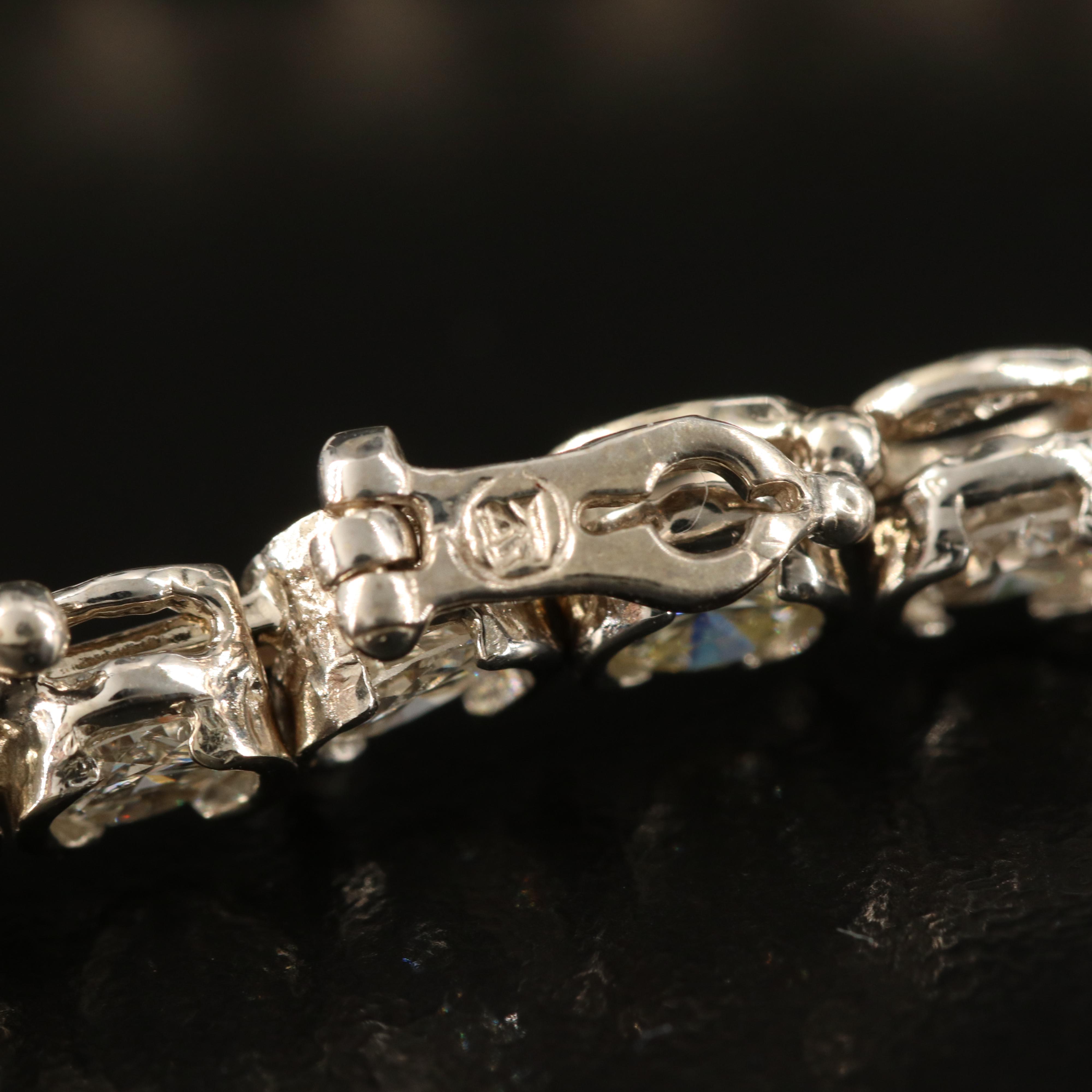 14K 9.06 CTW Diamond Half Bezel Bracelet