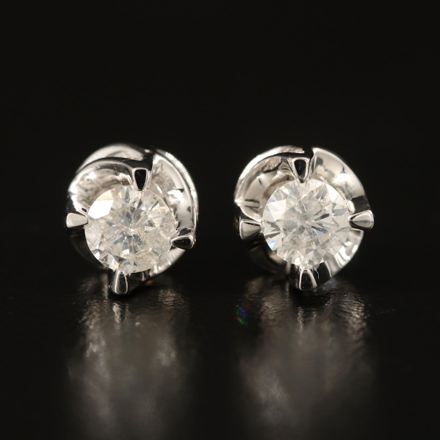 14K 1.46 CTW Diamond Stud Earrings