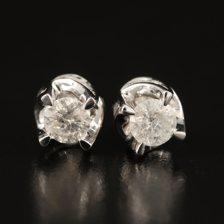 14K 1.46 CTW Diamond Stud Earrings