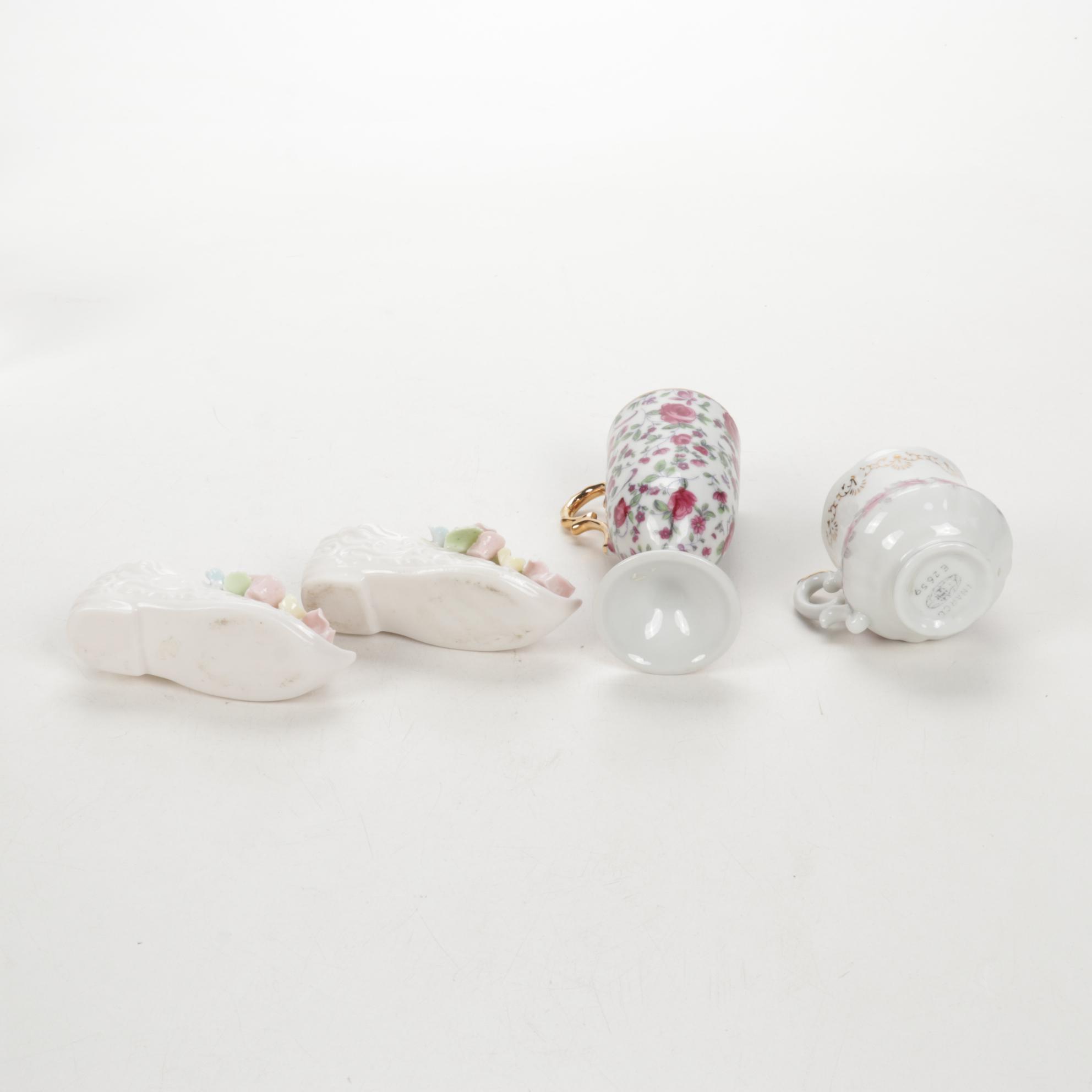 Lefton China, Anchor Hocking Glass, Scherzer Porcelain Tableware, Lamps, More