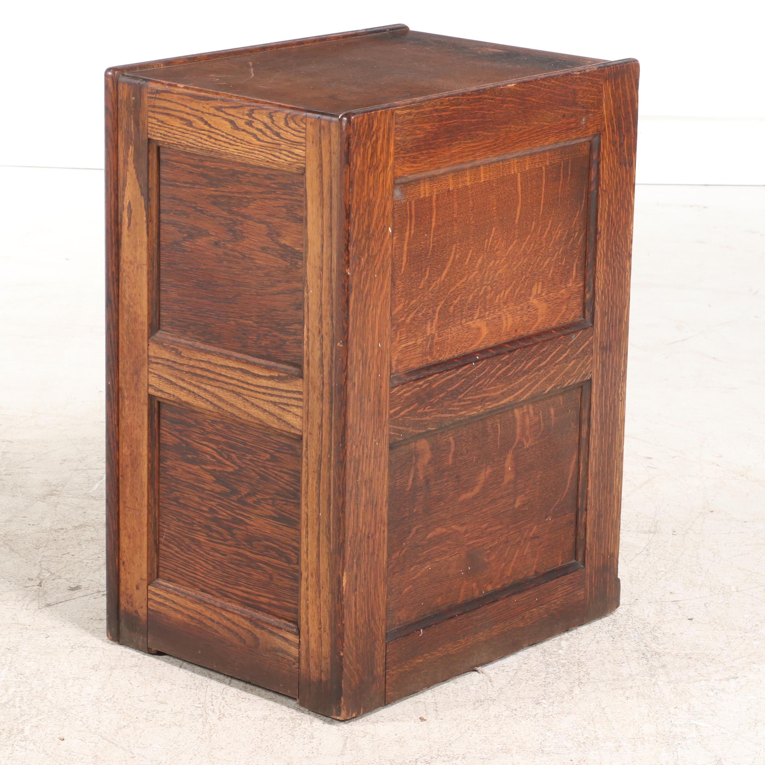 Macey Quartersawn Oak Five-Drawer File Cabinet, Early 20th Century