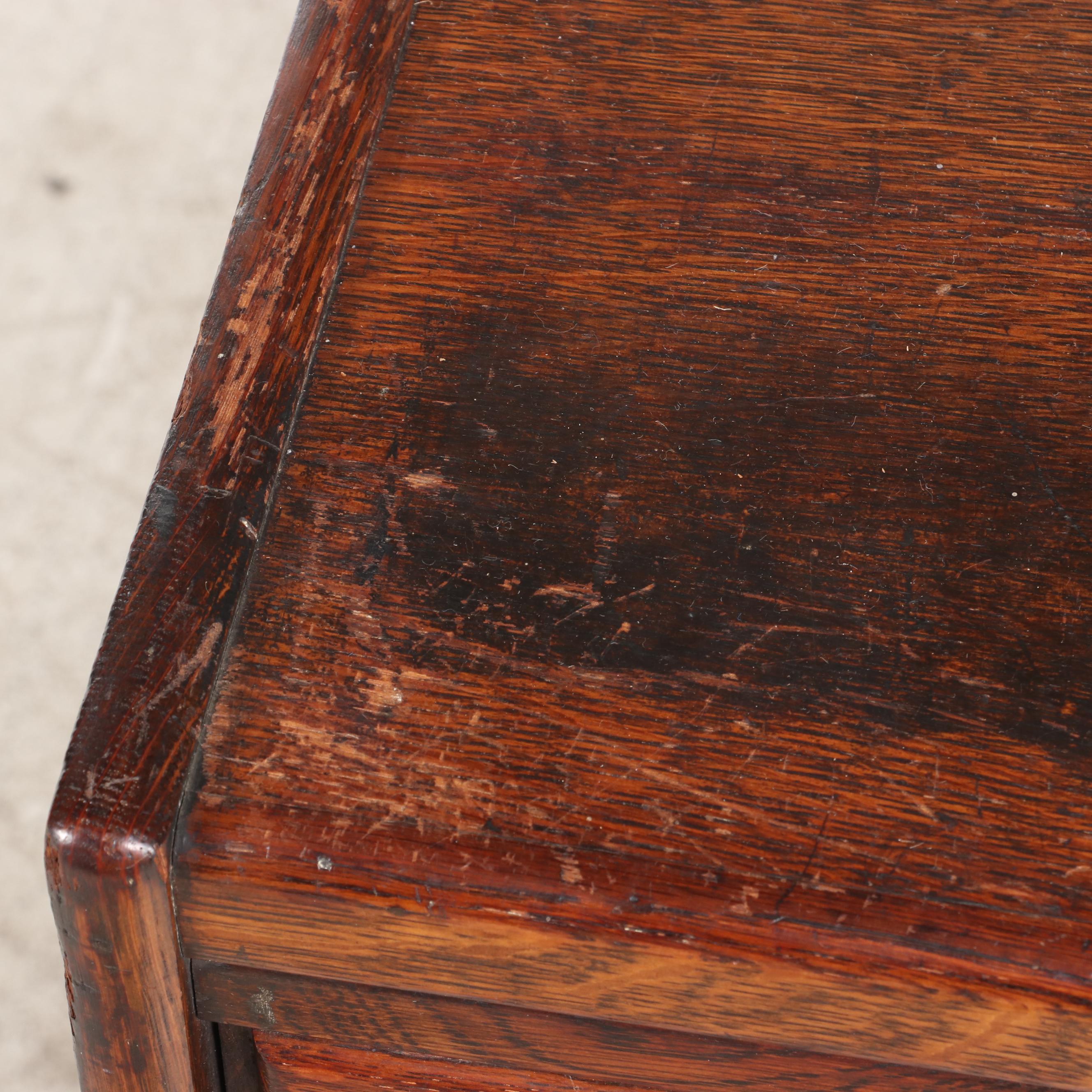Macey Quartersawn Oak Five-Drawer File Cabinet, Early 20th Century