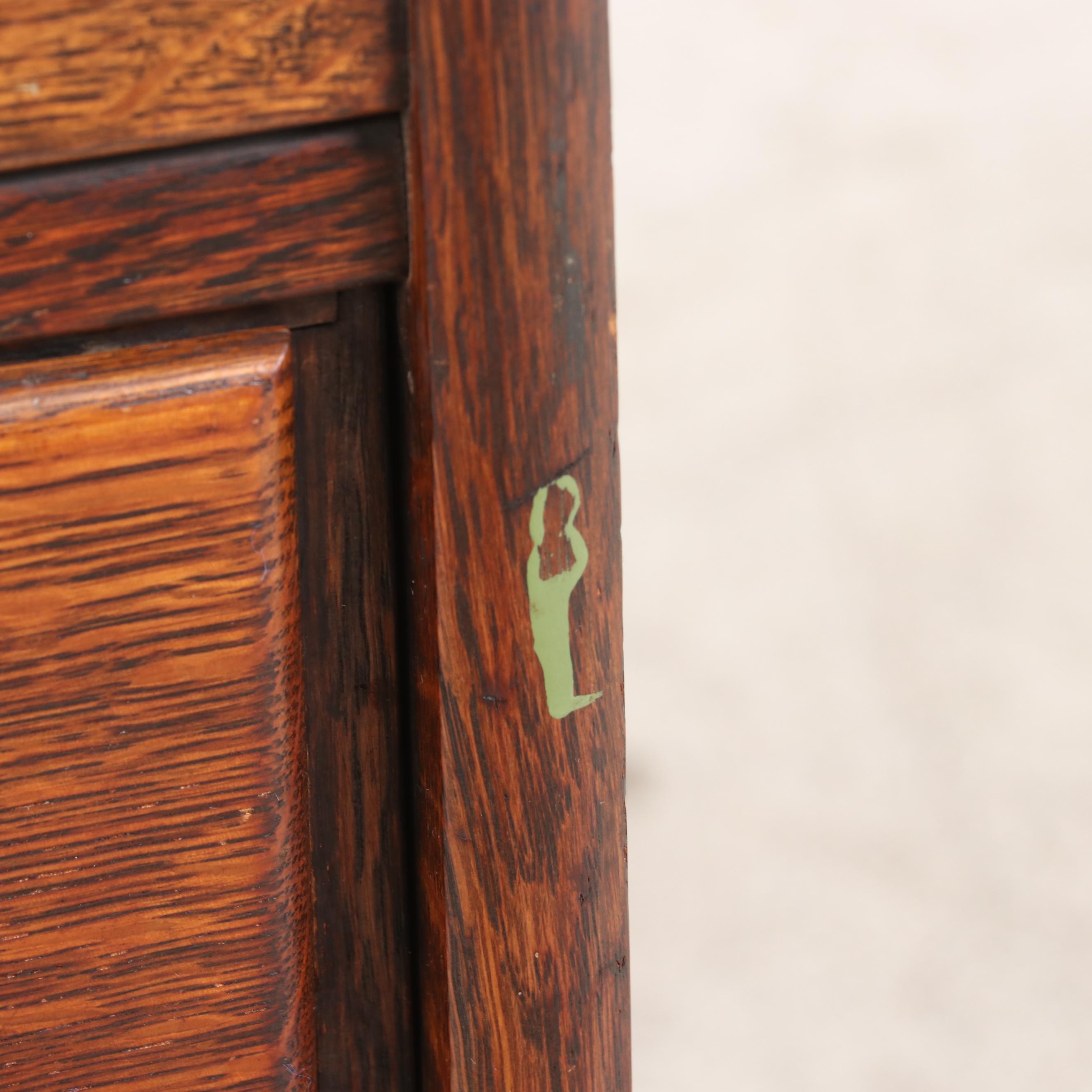 Macey Quartersawn Oak Five-Drawer File Cabinet, Early 20th Century