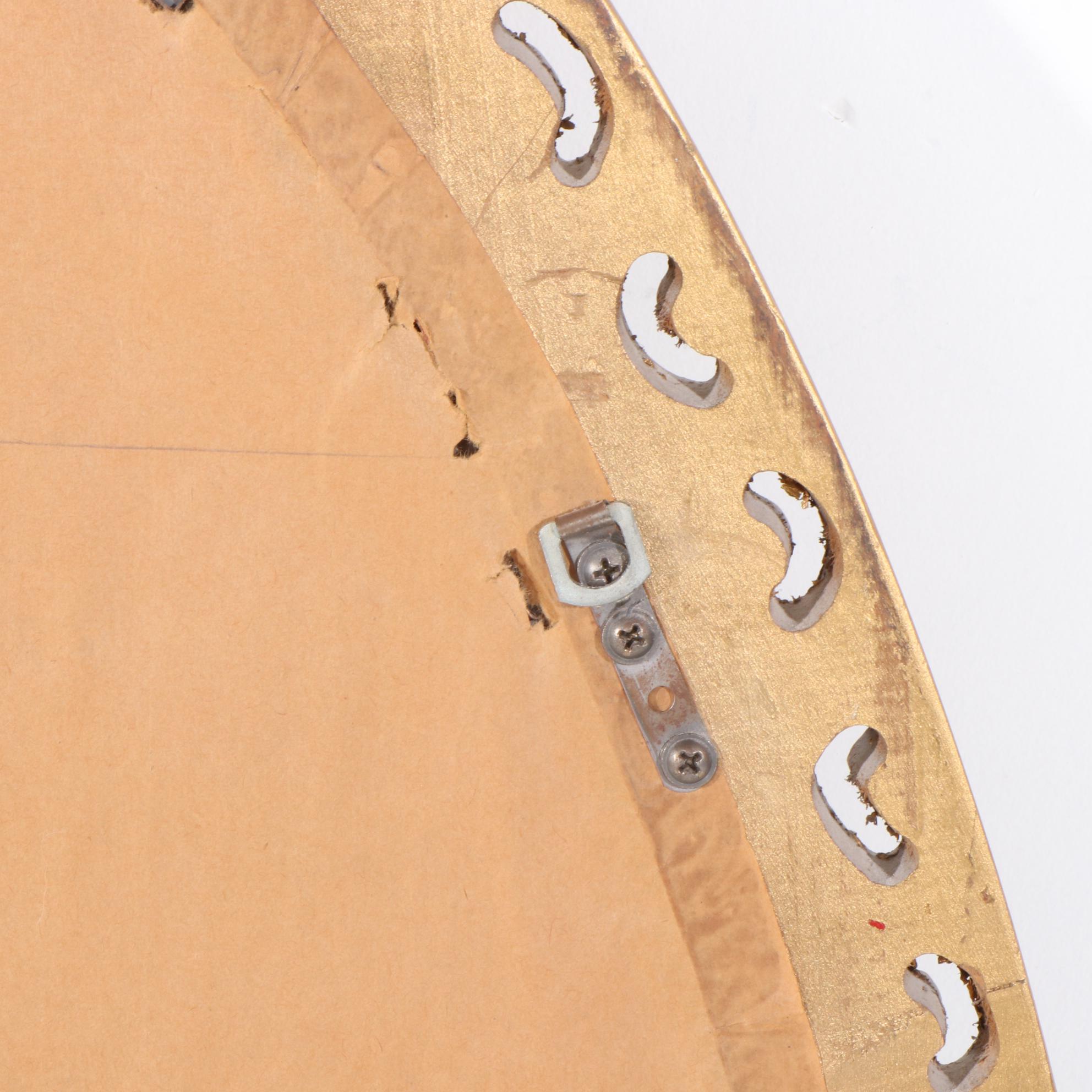 J.A. Olson Permaflect Giltwood Composite Oval Wall Mirror, Mid to Late