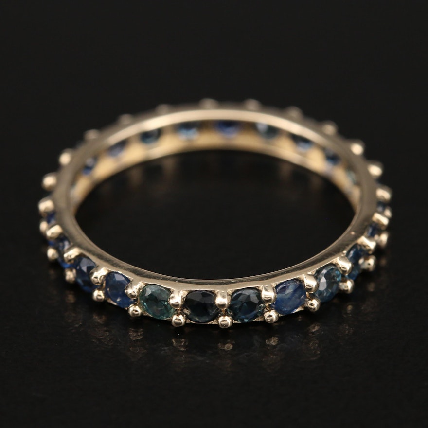 14K Stackable Sapphire Eternity Band