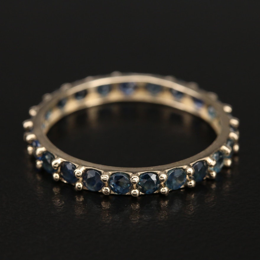 14K Stackable Sapphire Eternity Band