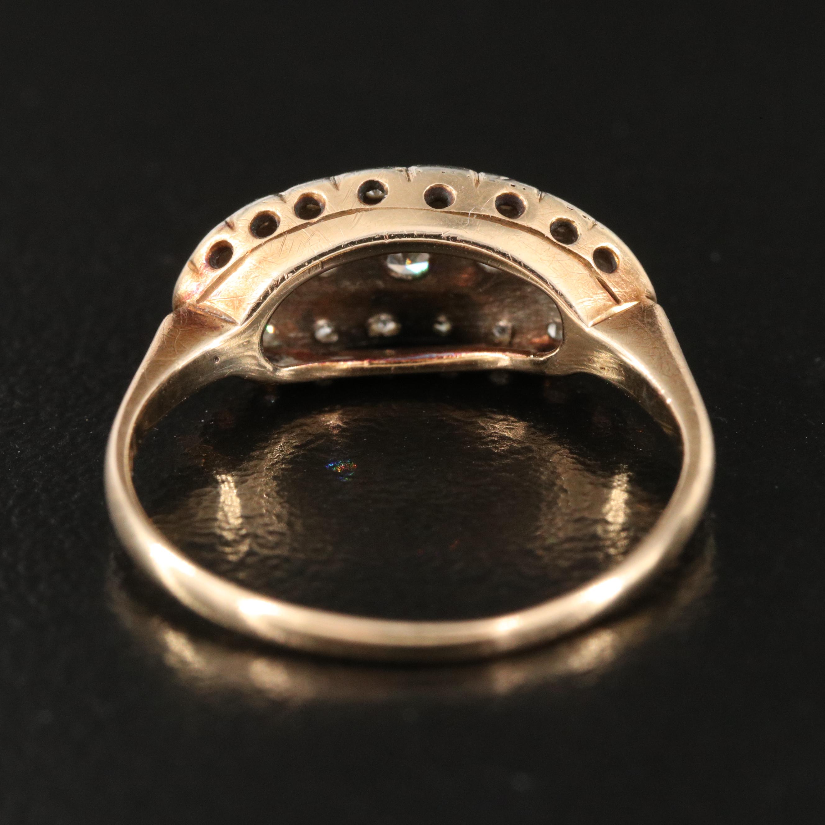 1930s Danish Richard Oxholm Rasch 14K Illusion Set Diamond Ring