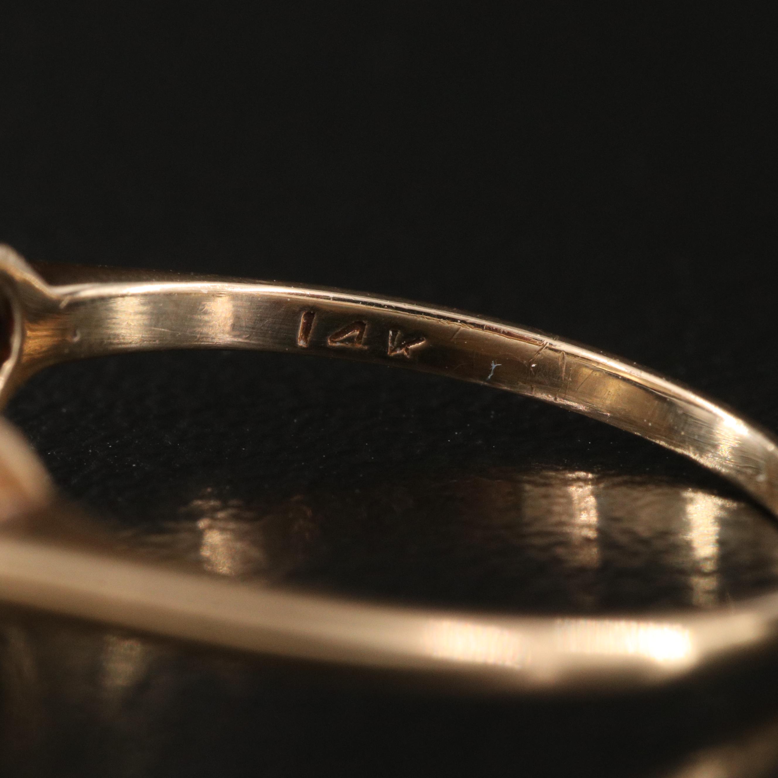 1930s Danish Richard Oxholm Rasch 14K Illusion Set Diamond Ring