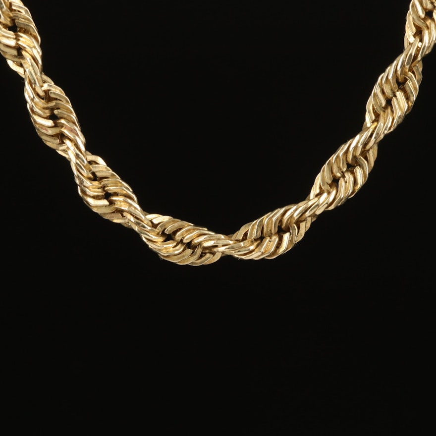 10K Braid Chain Necklace