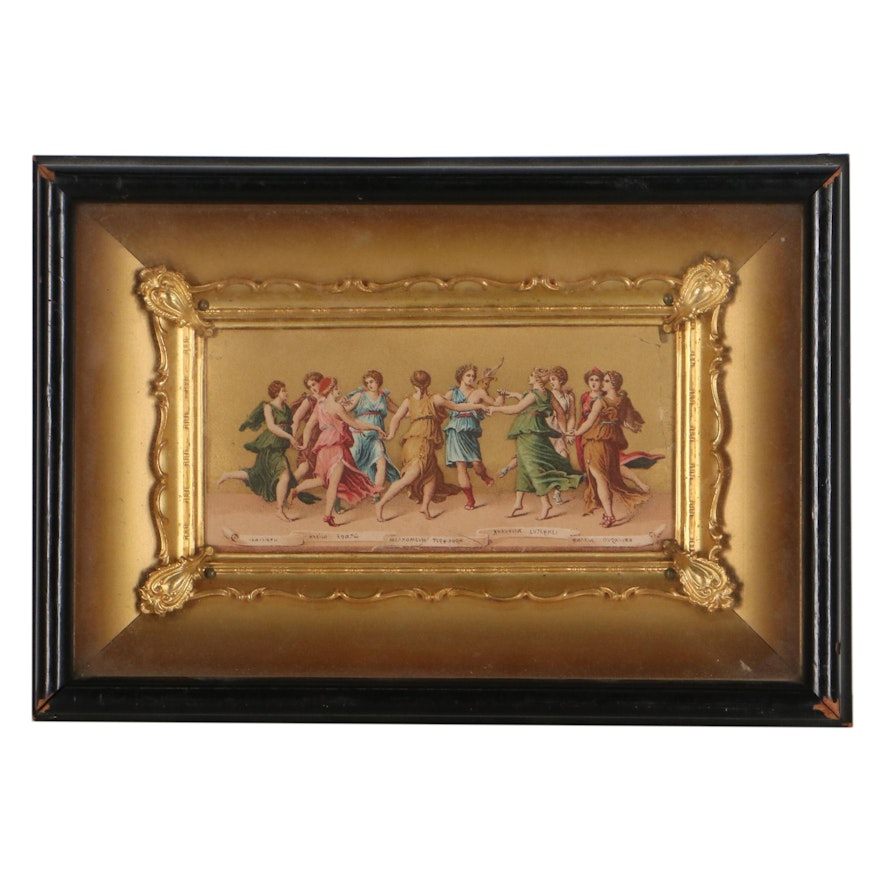 Chromolithograph After Baldassare Peruzzi "Dance of Apollo and the Muses"