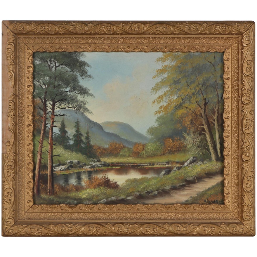 Landscape Oil Painting, Mid to Late 20th Century