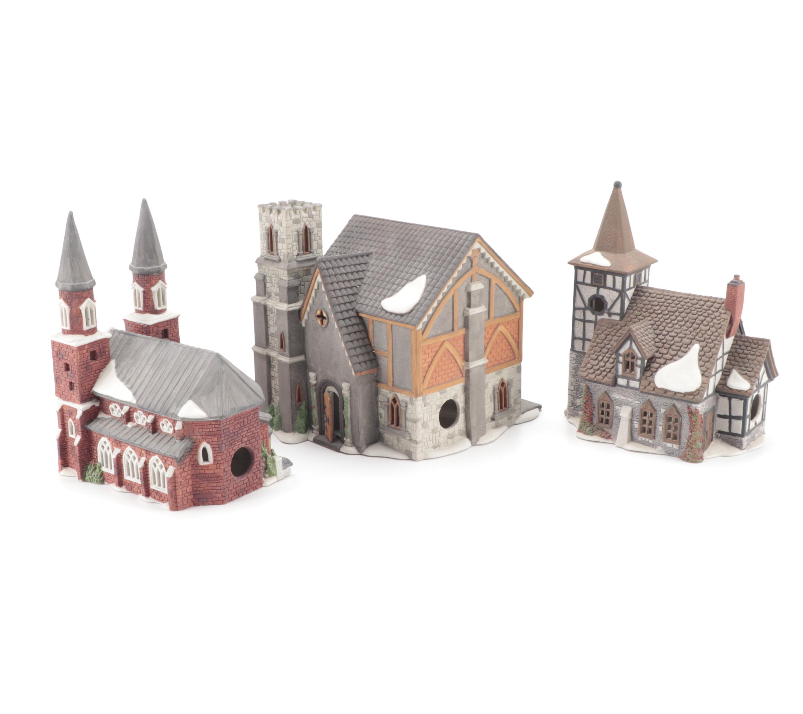 Department 56, Dickens Series "Abbey" and Other Porcelain Buildings