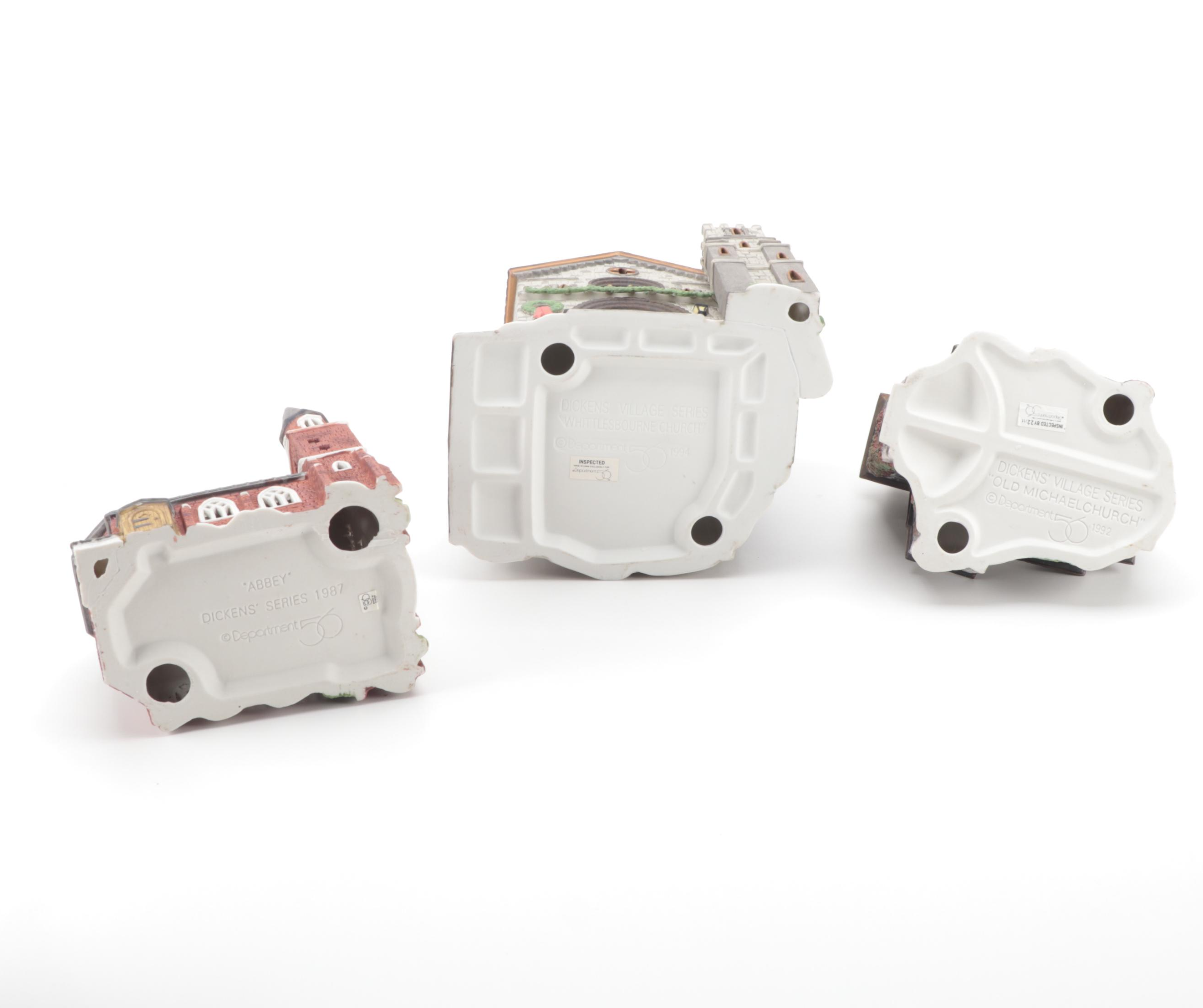 Department 56, Dickens Series "Abbey" and Other Porcelain Buildings