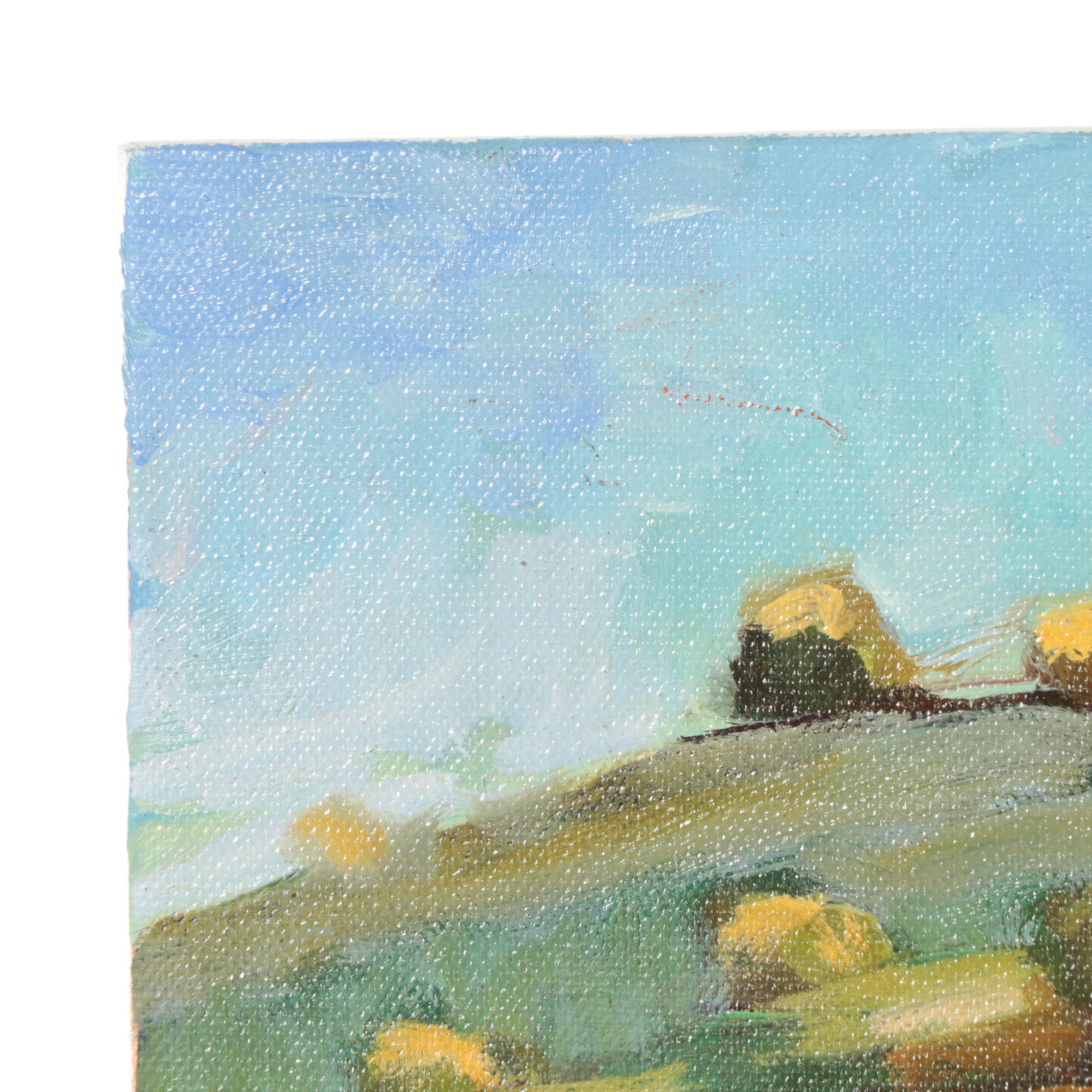 Sally Rosenbaum Oil Painting "October Lines," 21st Century