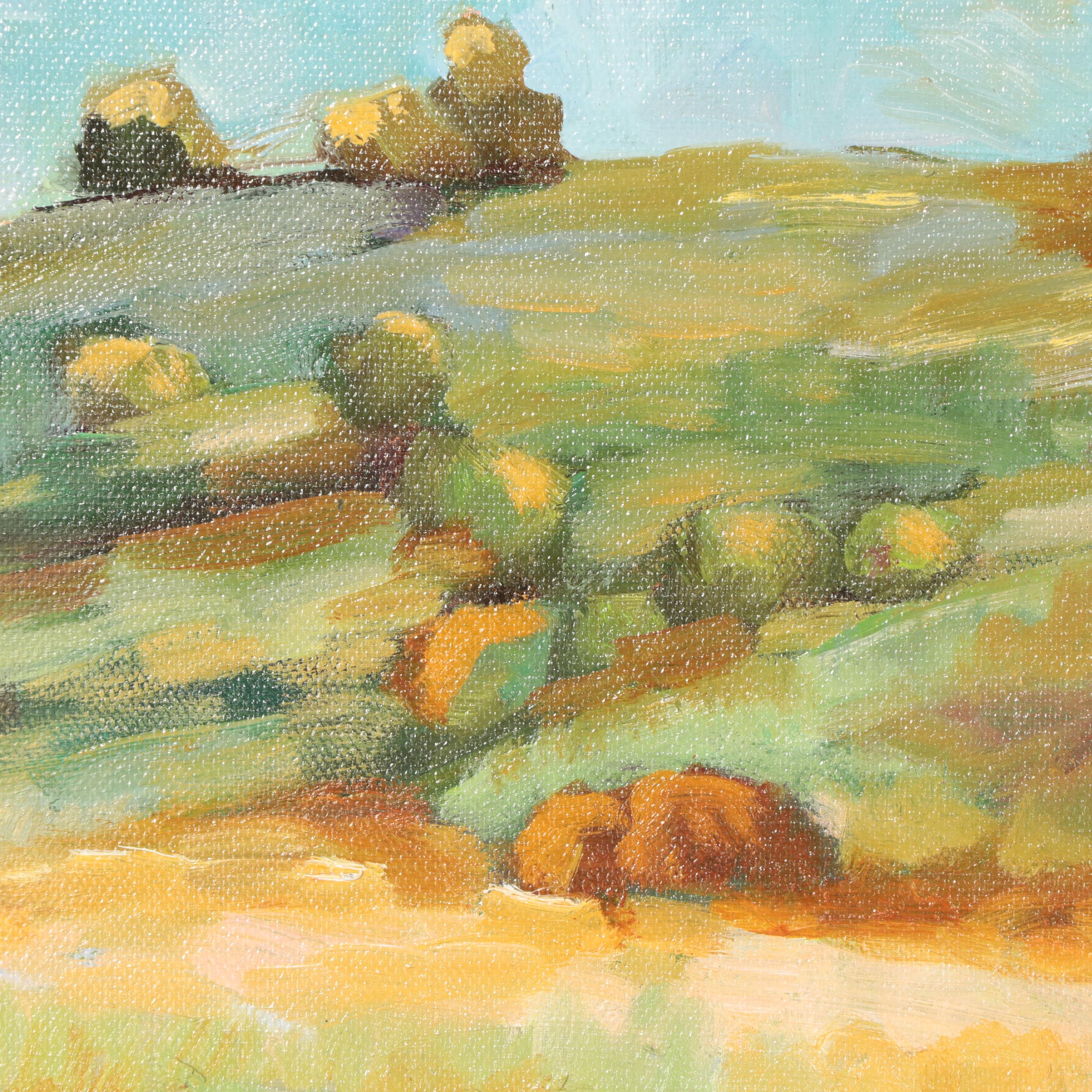 Sally Rosenbaum Oil Painting "October Lines," 21st Century