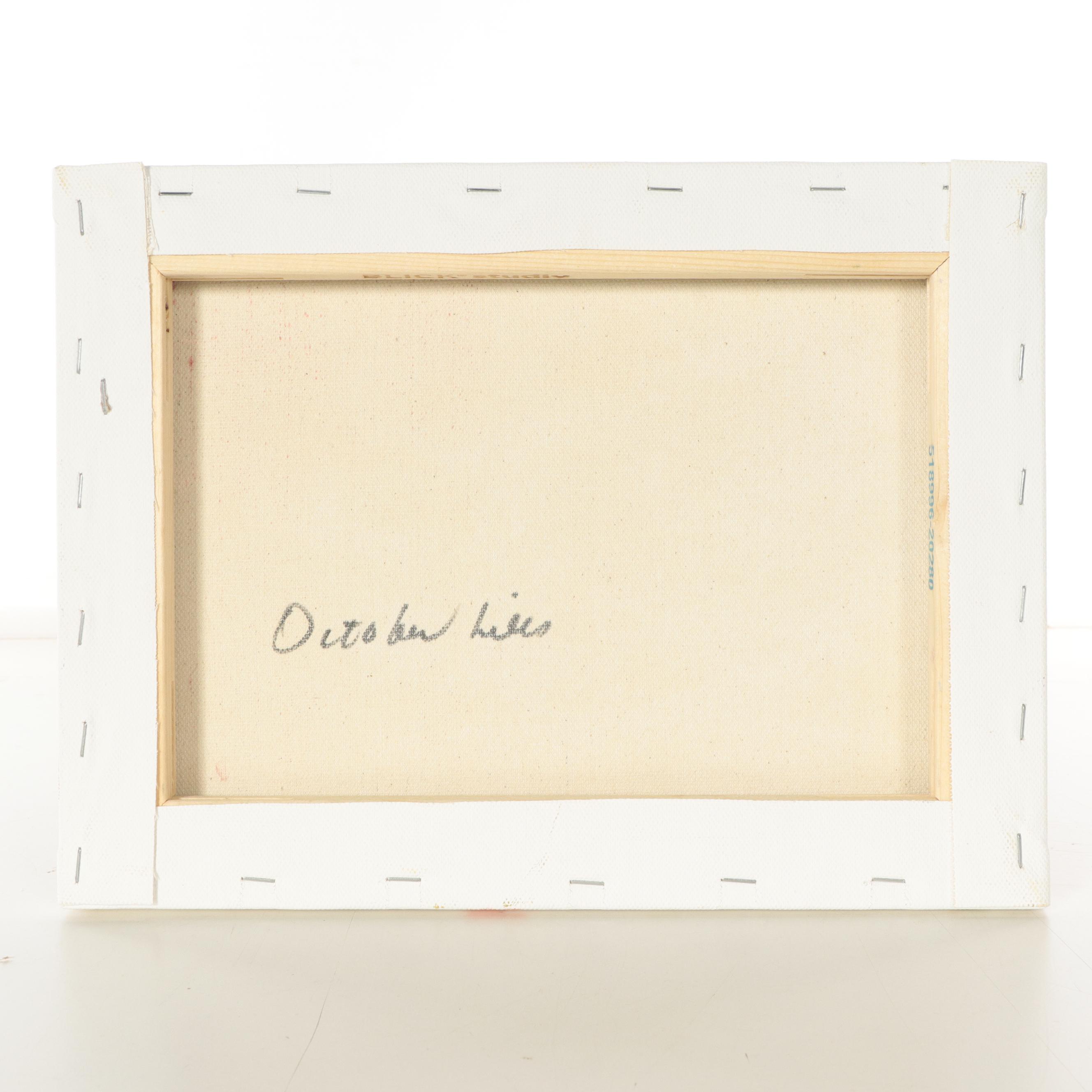 Sally Rosenbaum Oil Painting "October Lines," 21st Century