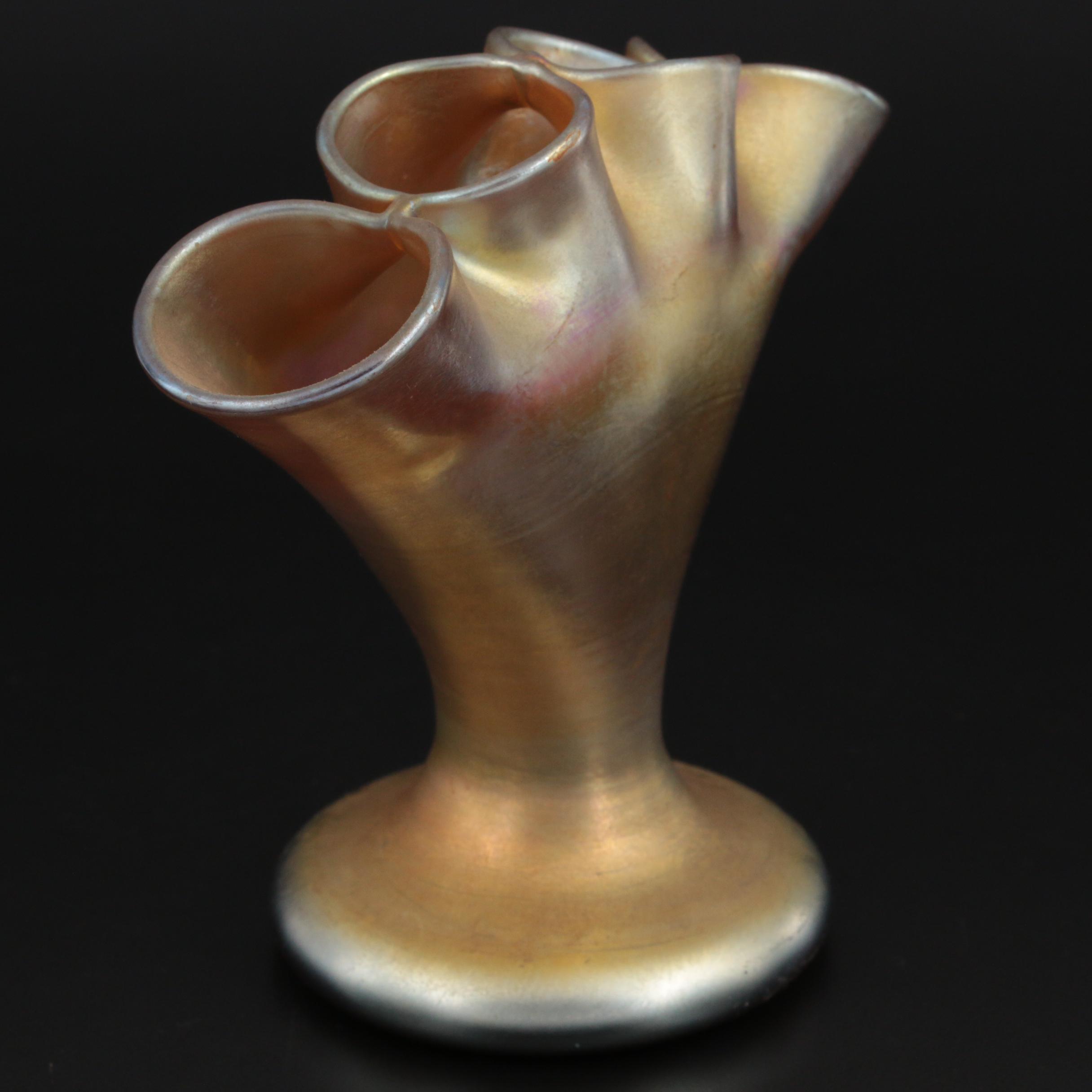 Louis Comfort Tiffany Favrile Art Glass Vase, Early 20th Century