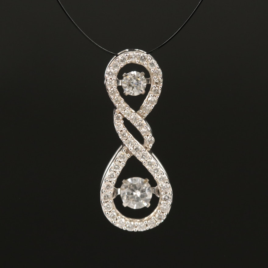 14K 0.50 CTW Diamond En Tremblant Infinity Pendant