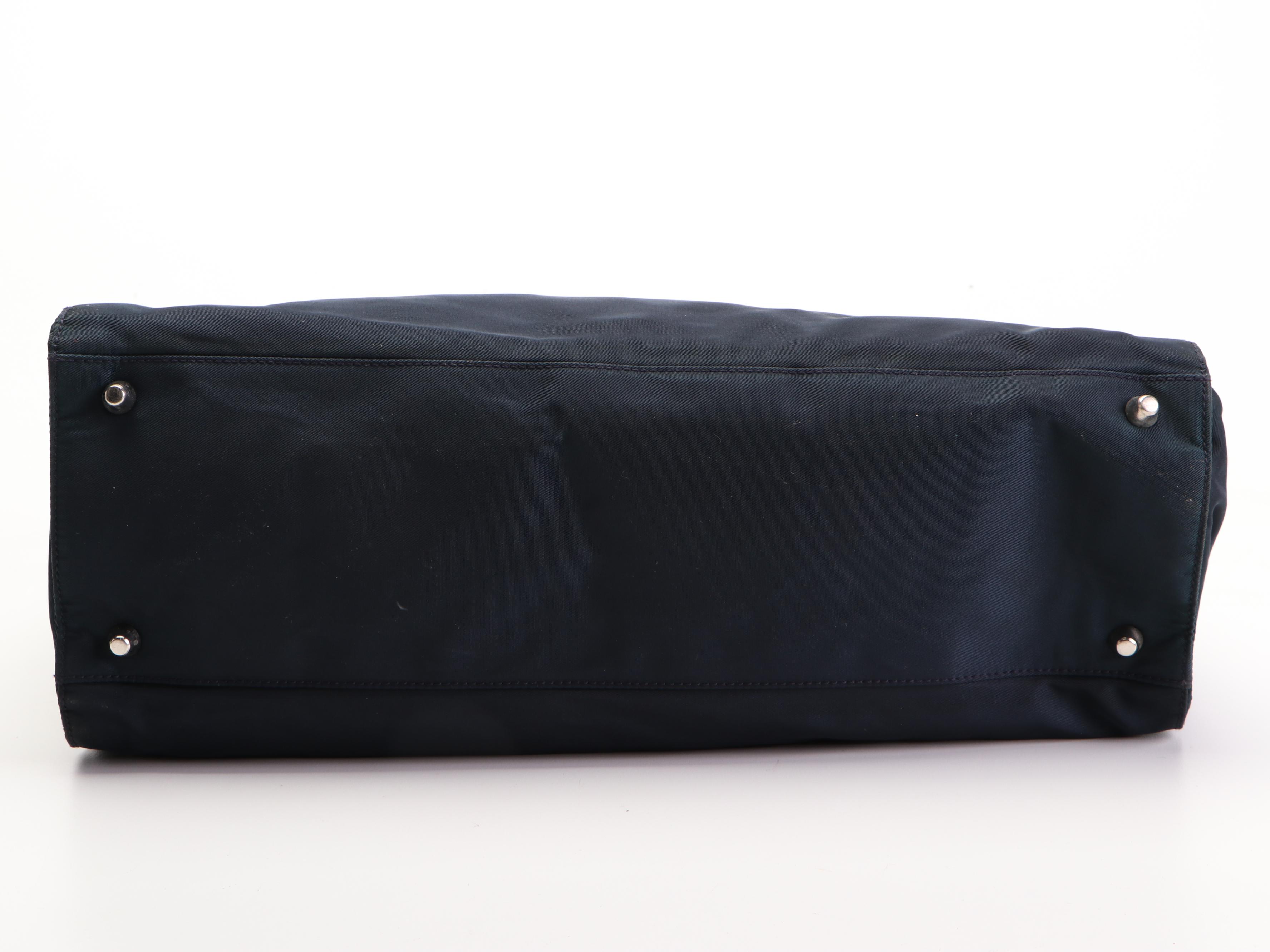 Prada Navy Nylon Tessuto Tote Bag