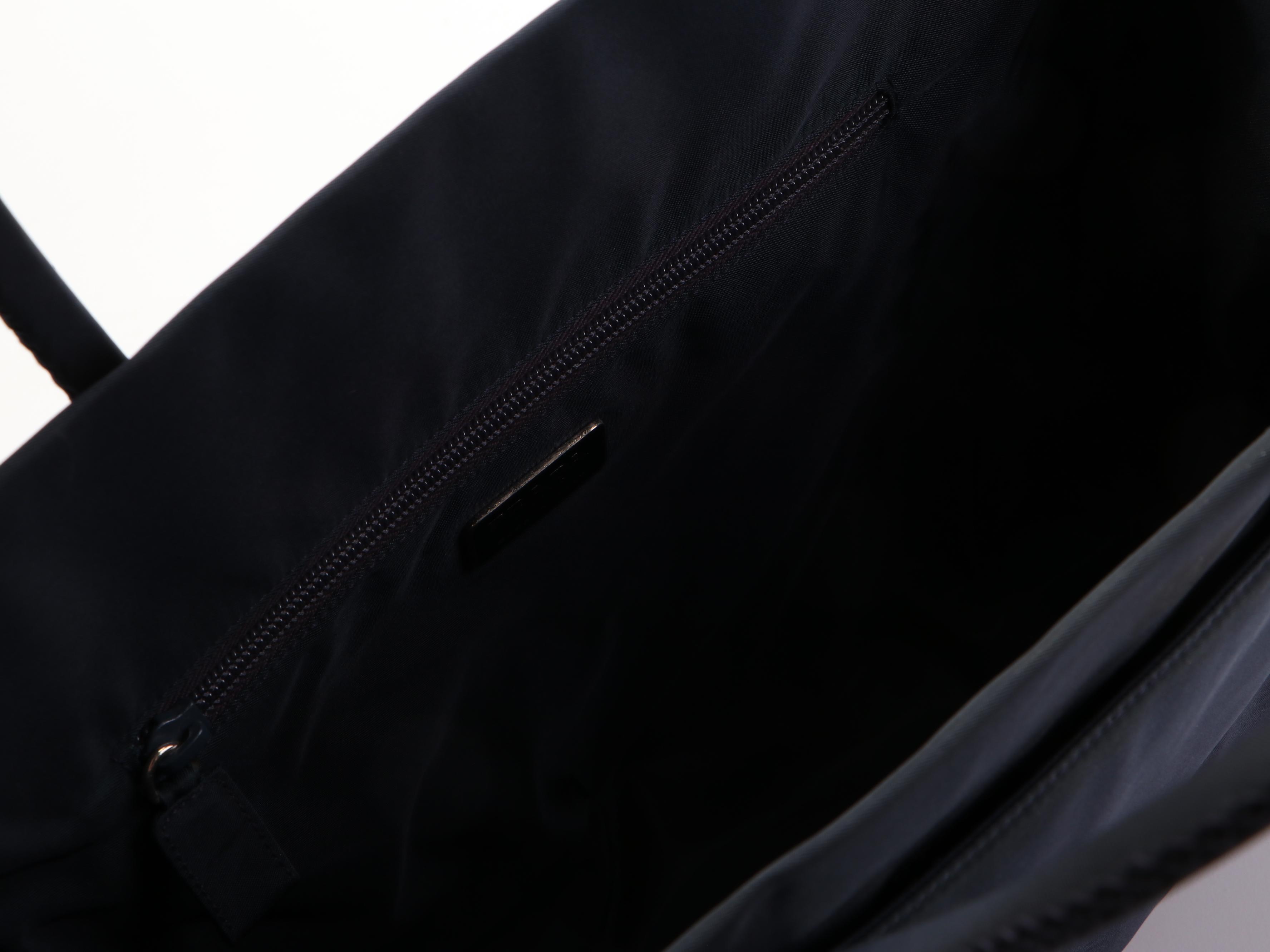 Prada Navy Nylon Tessuto Tote Bag