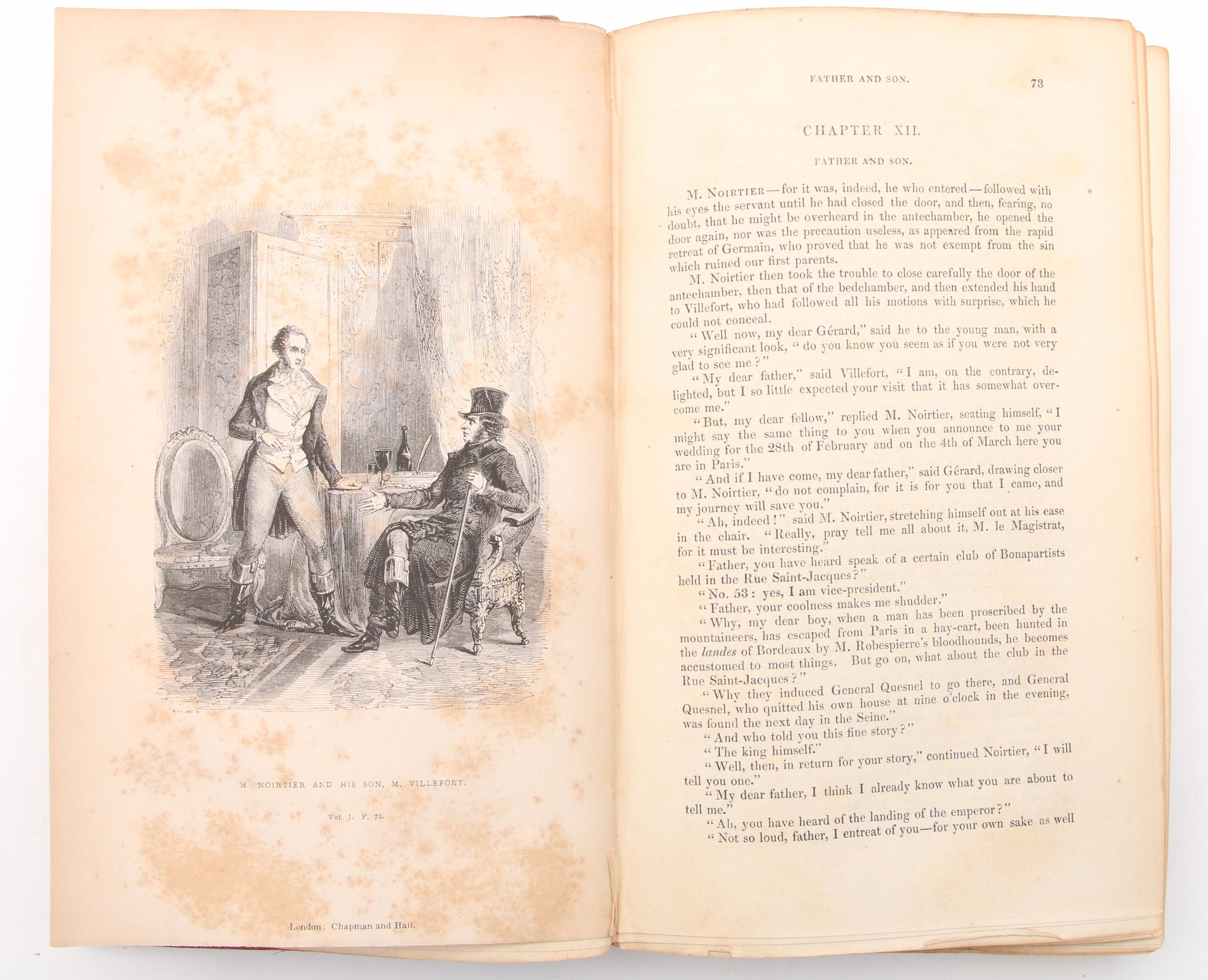 First English Edition "The Count of Monte-Cristo" Two-Volume Set by Dumas, 1846