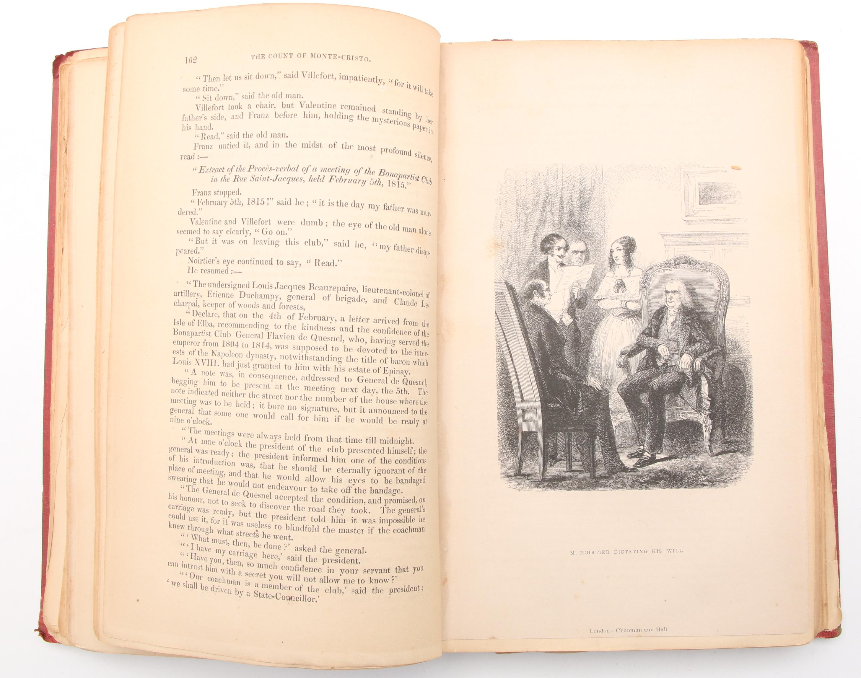 First English Edition "The Count of Monte-Cristo" Two-Volume Set by Dumas, 1846