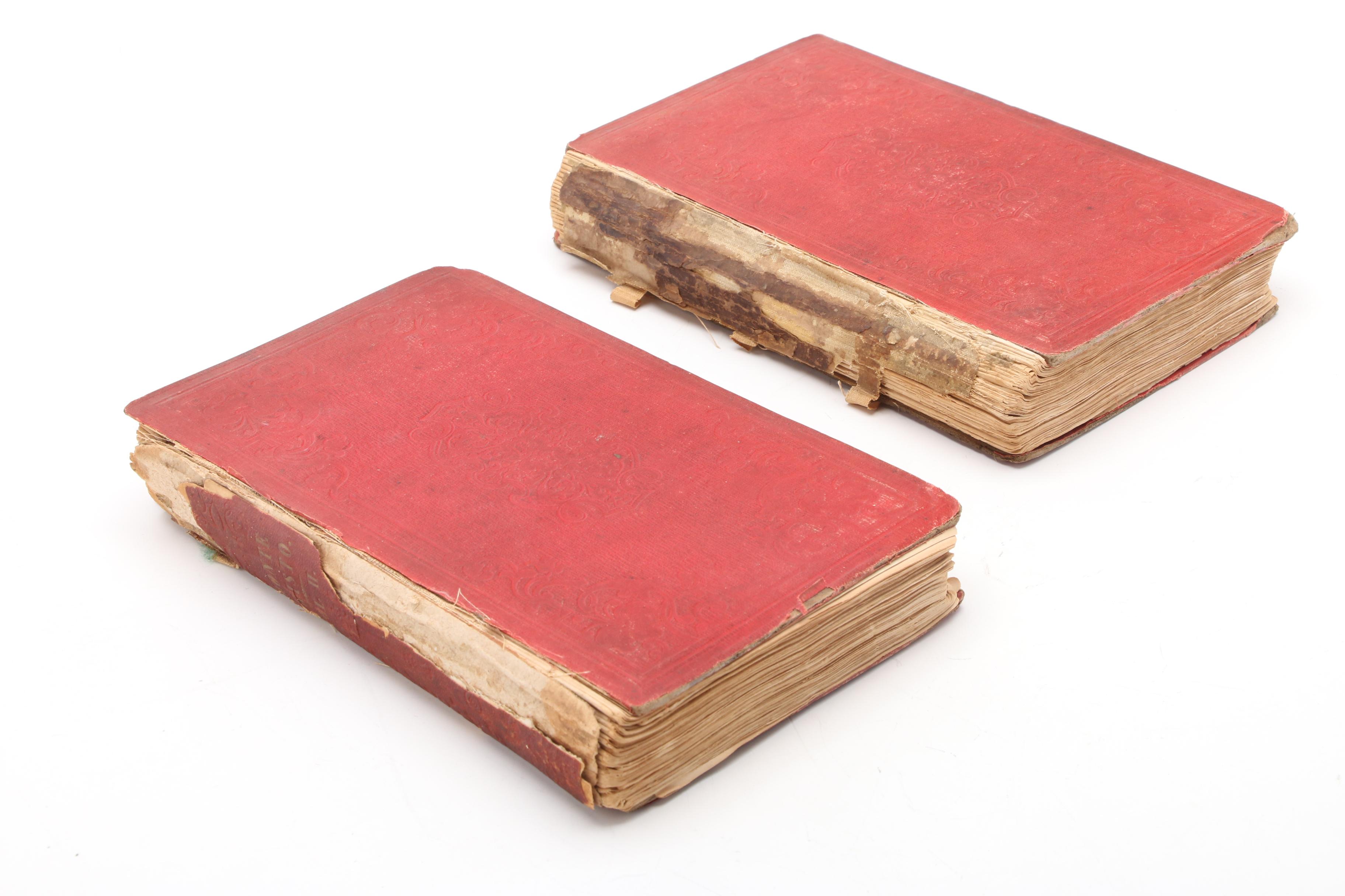 First English Edition "The Count of Monte-Cristo" Two-Volume Set by Dumas, 1846