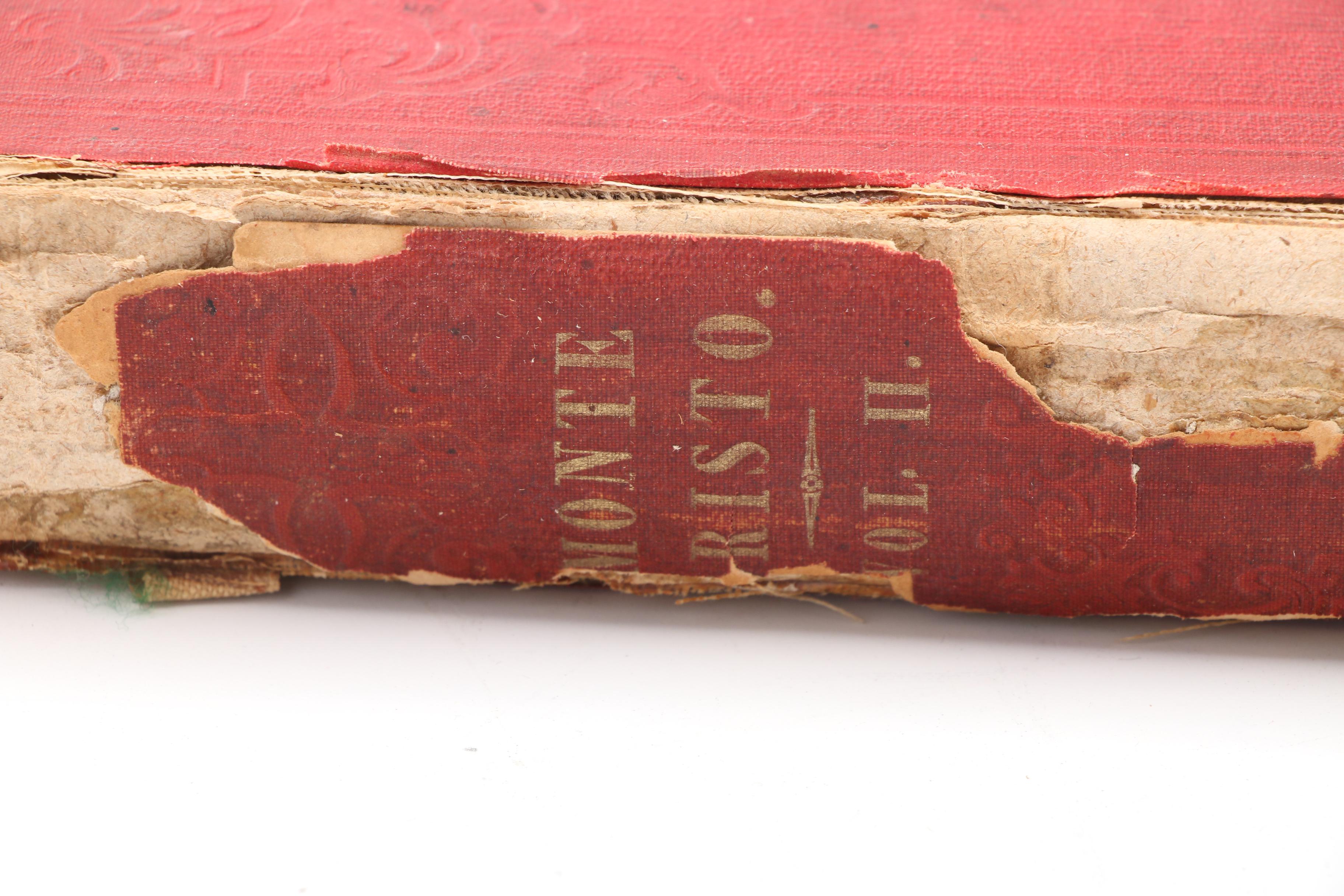 First English Edition "The Count of Monte-Cristo" Two-Volume Set by Dumas, 1846