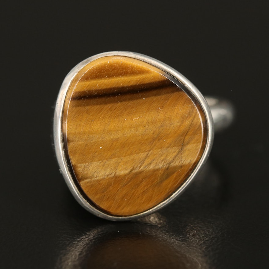 Sterling Tiger's Eye Quartz Ring