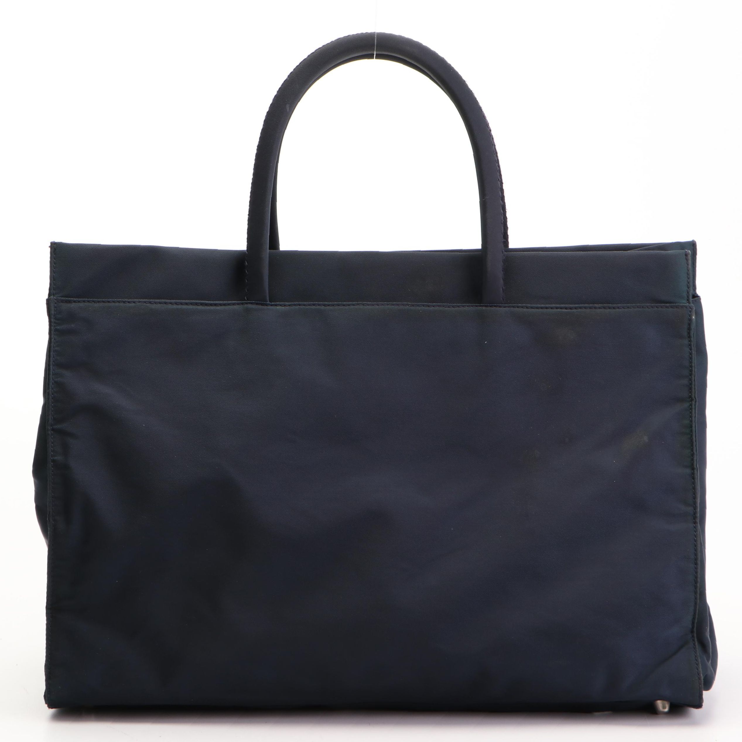 Prada Navy Nylon Tessuto Tote Bag