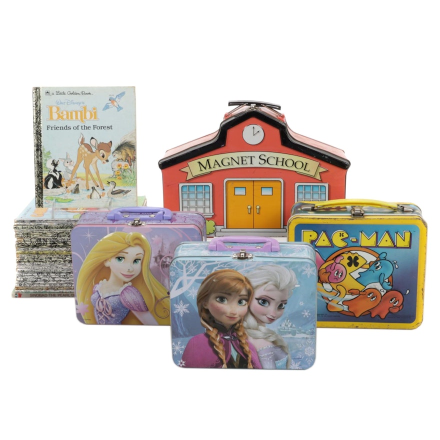 Little Golden Book Collection With New and Vintage Lunch Boxes