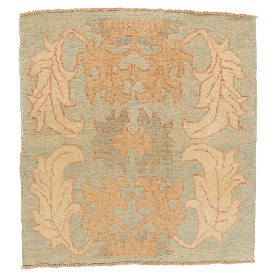 4'6 x 4'9 Hand-Knotted Turkish Donegal Area Rug