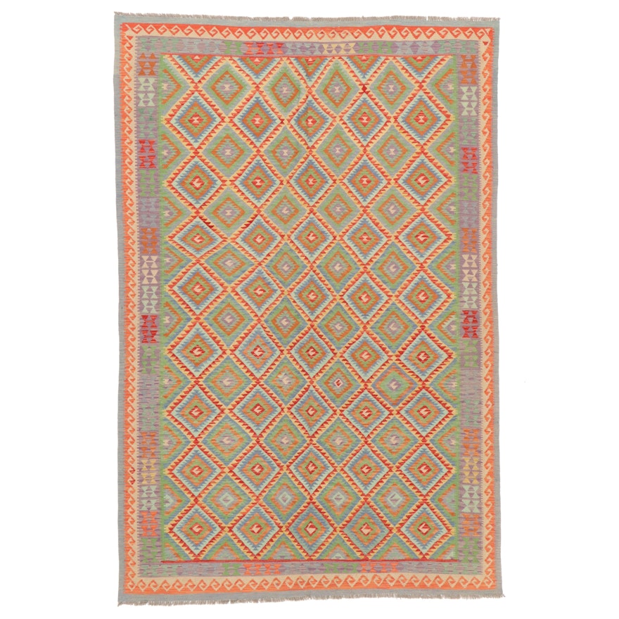 6'8 x 10'1 Handwoven Turkish Kilim Area Rug