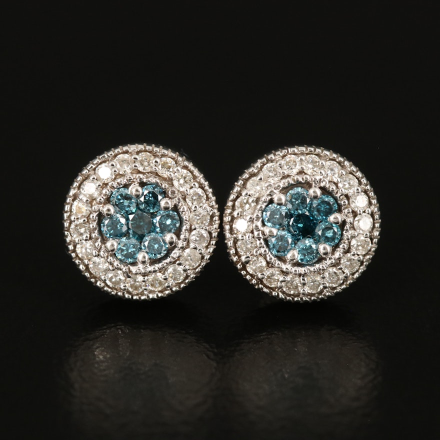 14K 0.54 CTW Diamond Cluster Earrings